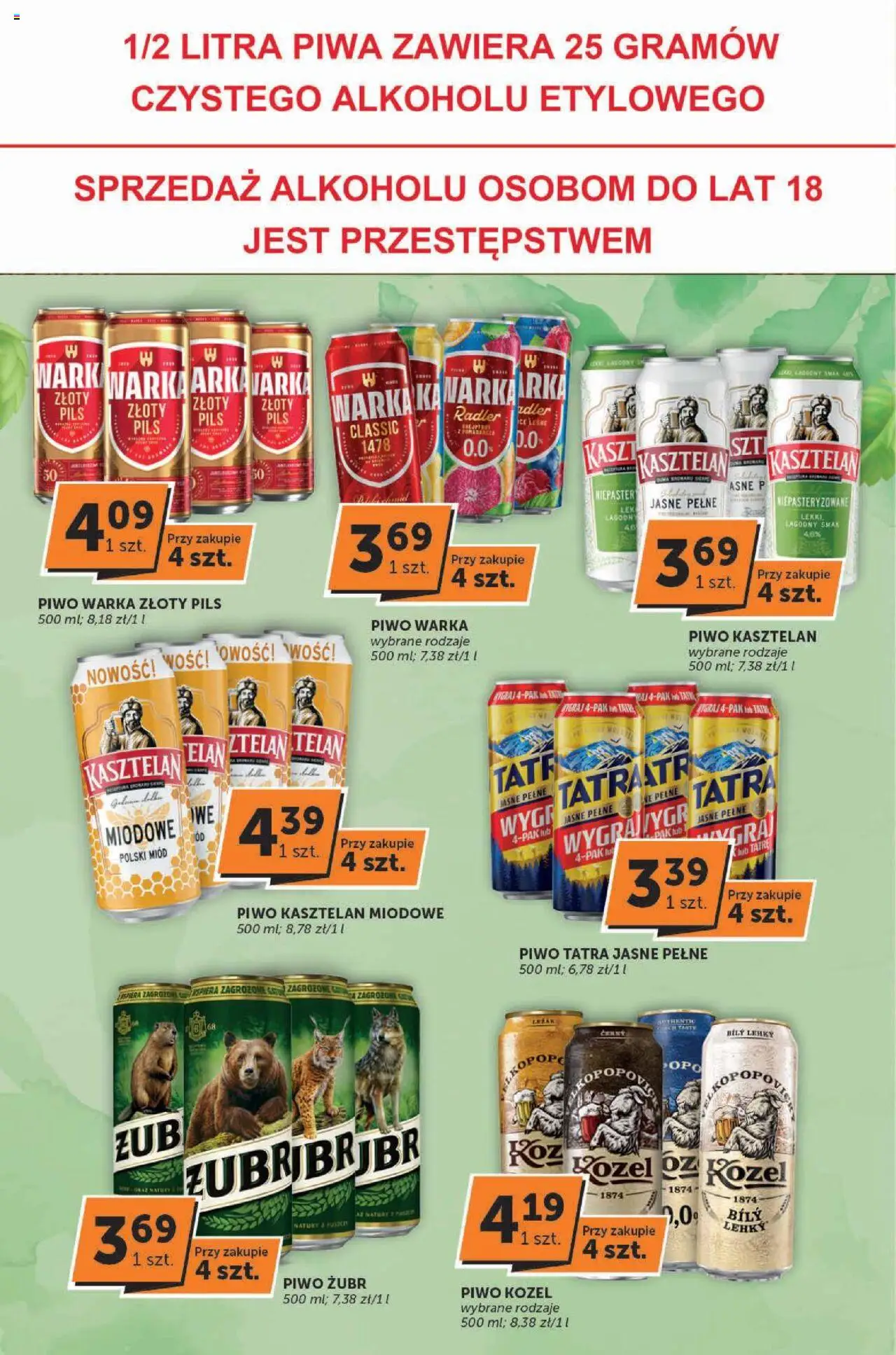 Euro Sklep Gazetka - Katalog od 04.09.2025 | Strona: 28 | Produkty: Piwo żubr, Warka, Piwo Warka, Piwo