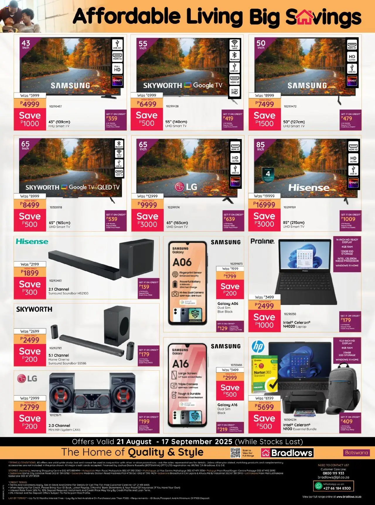 Bradlows Botswana Catalogue │ valid from 21.08.2025 | Page: 8 | Products: Sim, USB, TV, Battery