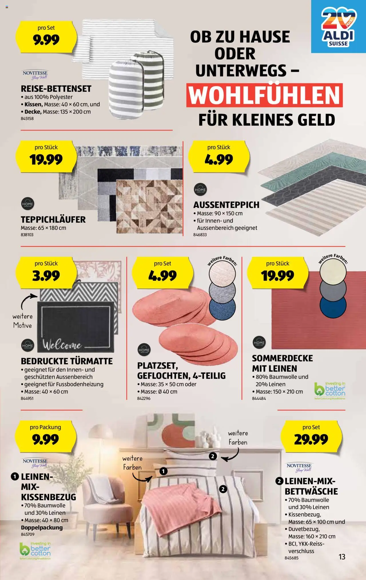 Aldi Aktionen ab 26.06.2025 | Seite: 14 | Produkte: Bettwäsche