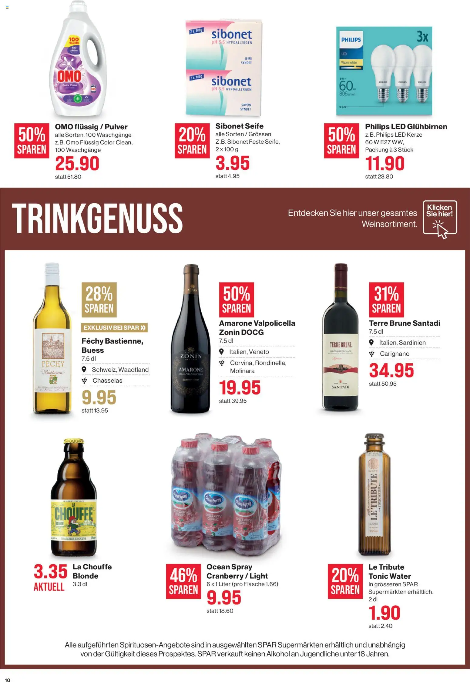 SPAR Aktionen – gültig ab 20.11.2025 | Seite: 10 | Produkte: Pulver, Seife, Philips