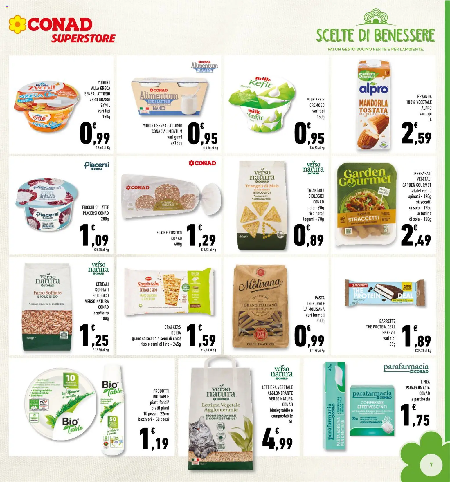 Volantino Conad del 29.01.2026 | Pagina: 7 | Prodotti: Riso, Cereali, Latte, Mais