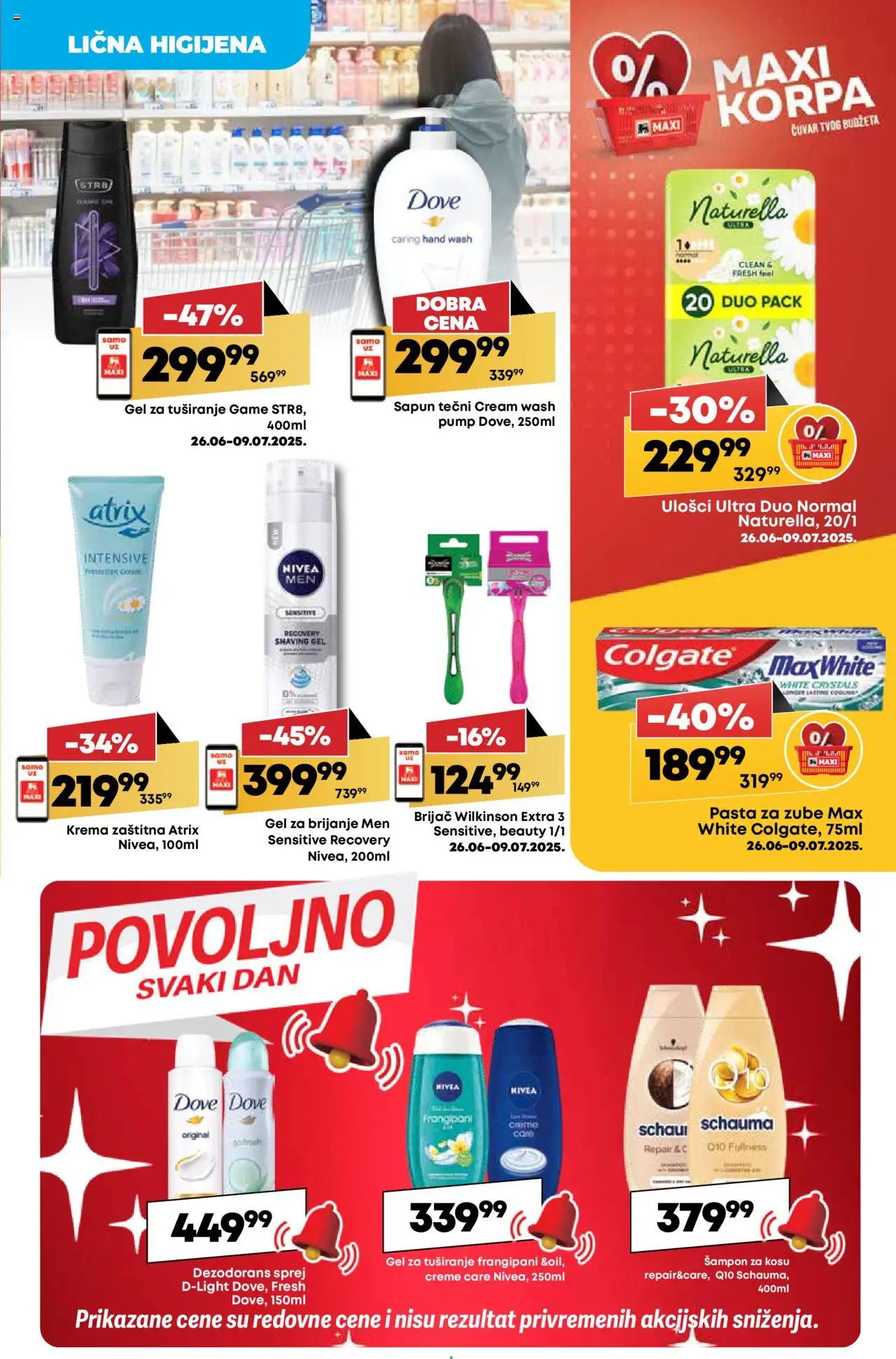 Maxi katalog - važi od 03.07.2025 | Strana: 33 | Proizvode: Colgate, Gel za brijanje, Dove, Pasta za zube
