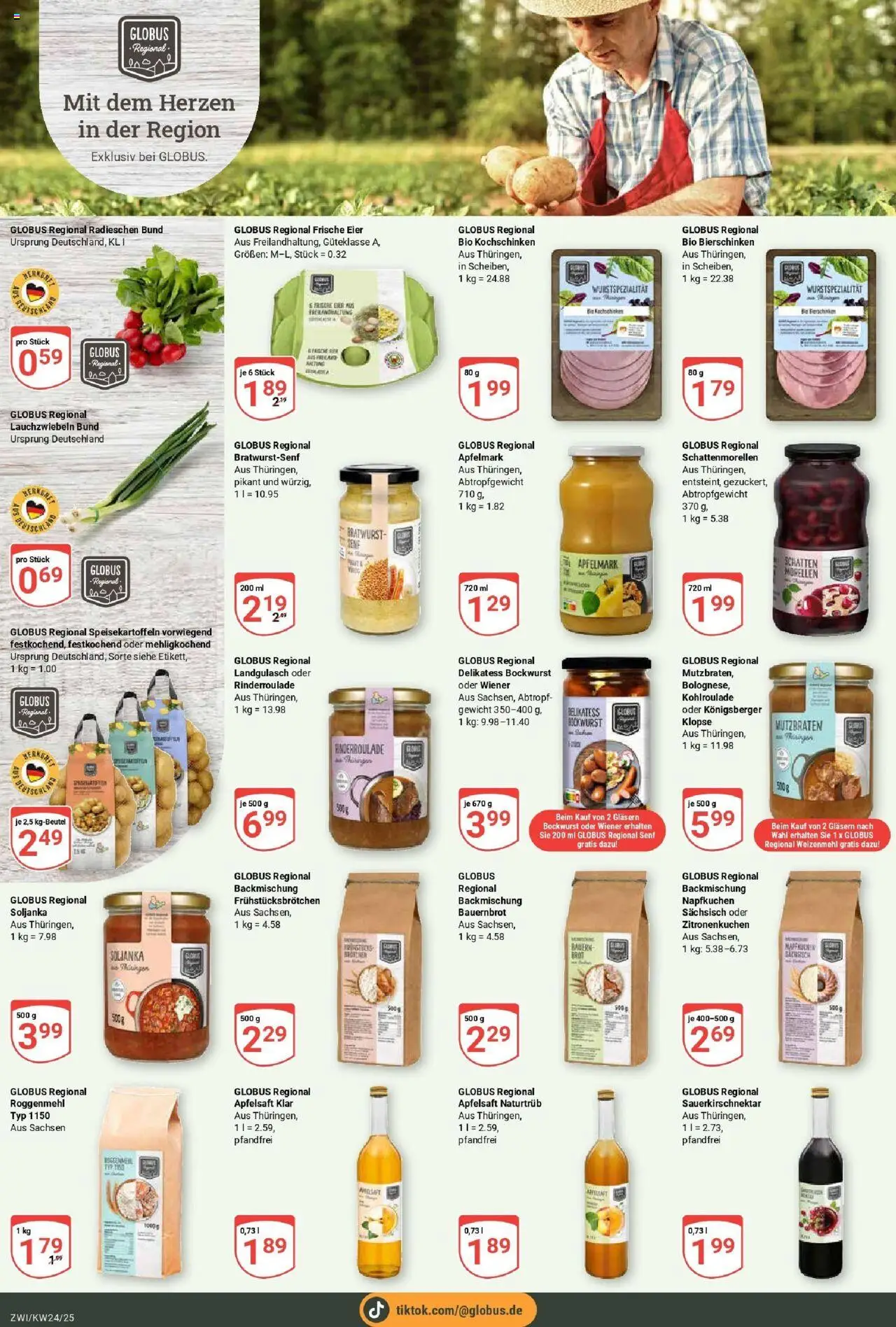 Globus prospekt Zwickau	 - gültig ab dem 08.06.2025 | Seite: 17 | Produkte: Gewicht, Eier, Bratwurst, Apfelsaft