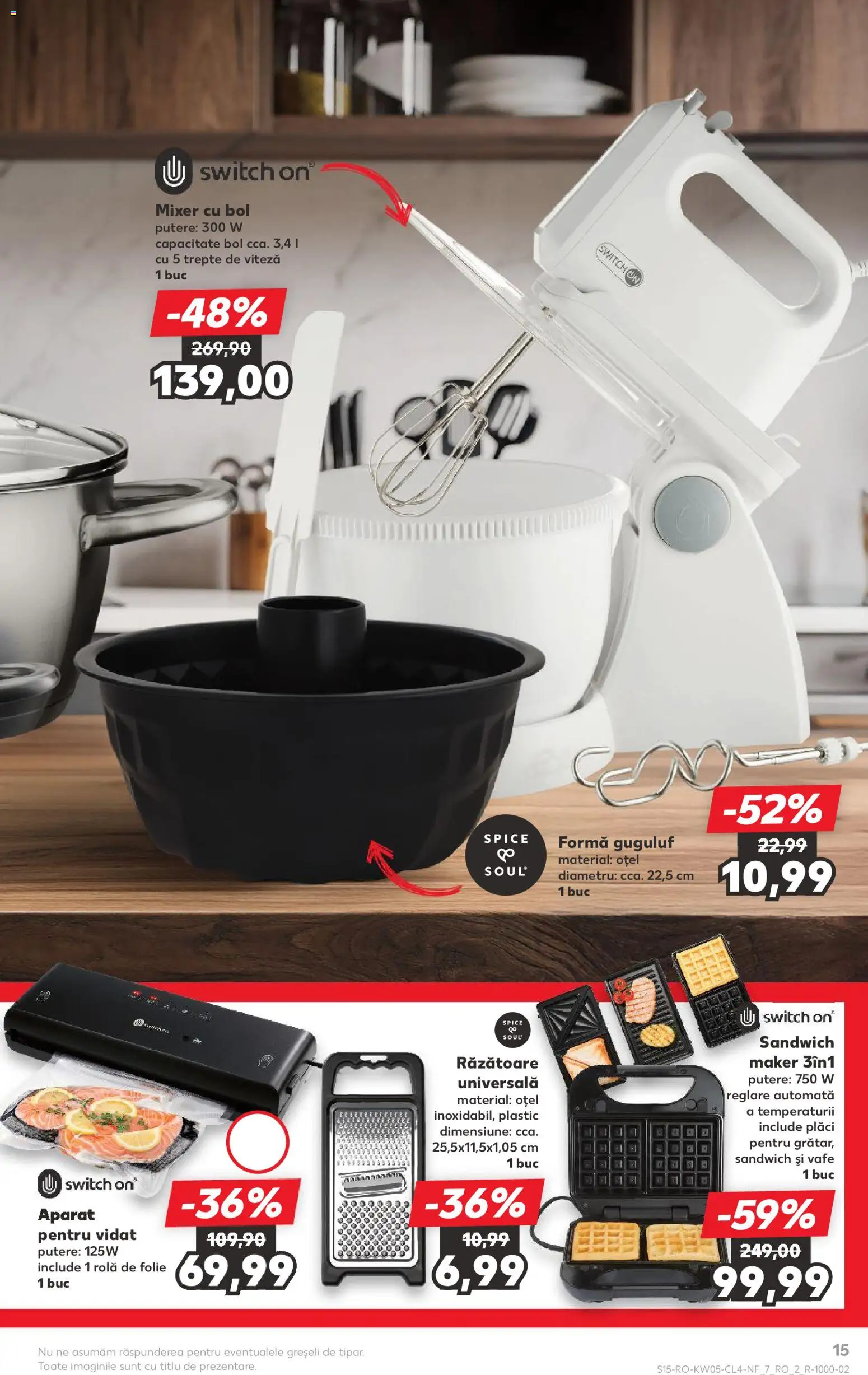 Noul catalog Kaufland – valabil de la 28.01.2026 | Pagină: 15 | Produse: Mixer, Bol, Răzătoare