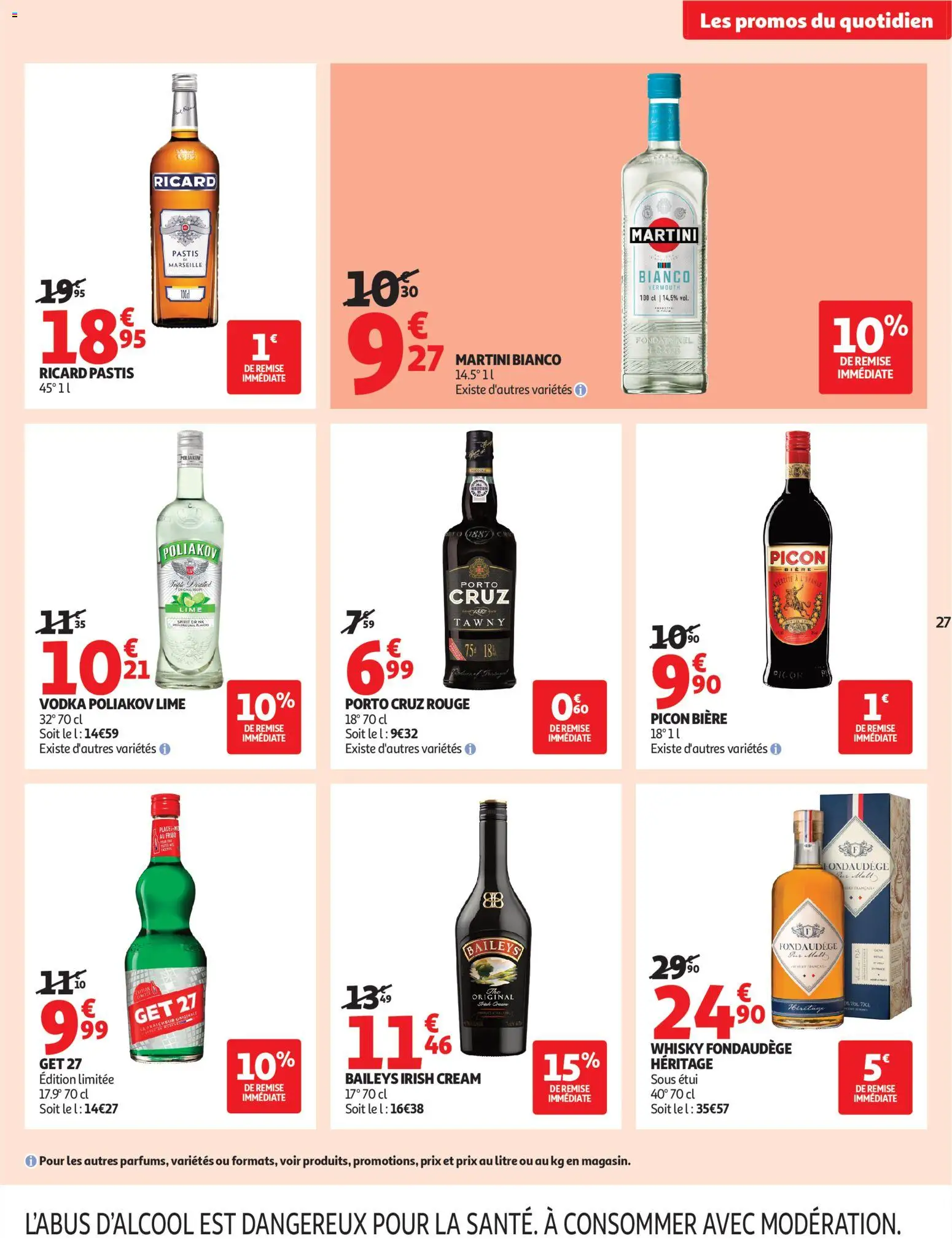 {H1} | Page: 27 | Produits: Pastis, Frigo, Vermouth, Martini