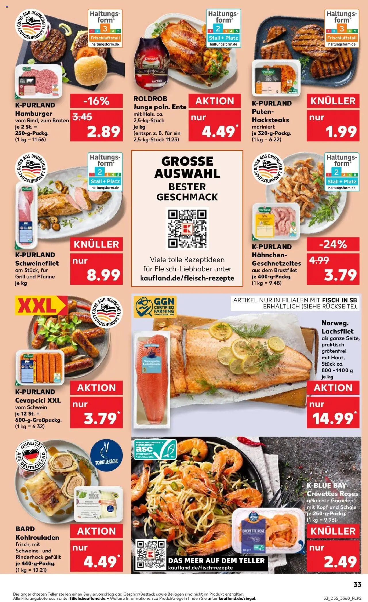 Kaufland prospekt Berlin	 – gültig ab 07.09.2025 | Seite: 33 | Produkte: Grill, Küche, Fisch, Ente