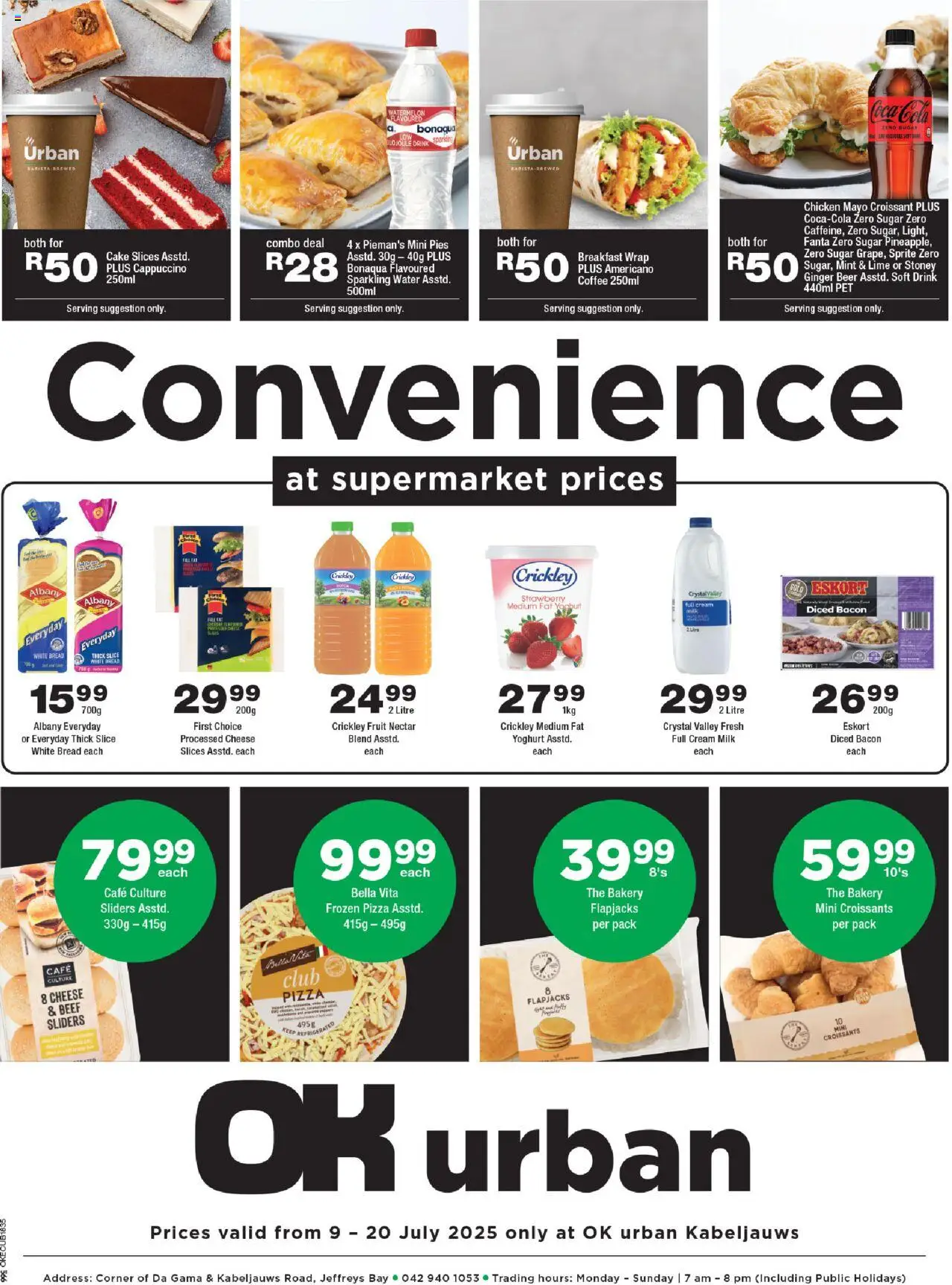OK Foods - Eastern Cape - OK Urban │ valid from 09.07.2025 | Page: 1 | Products: Bakery, Coffee, Chicken, Water