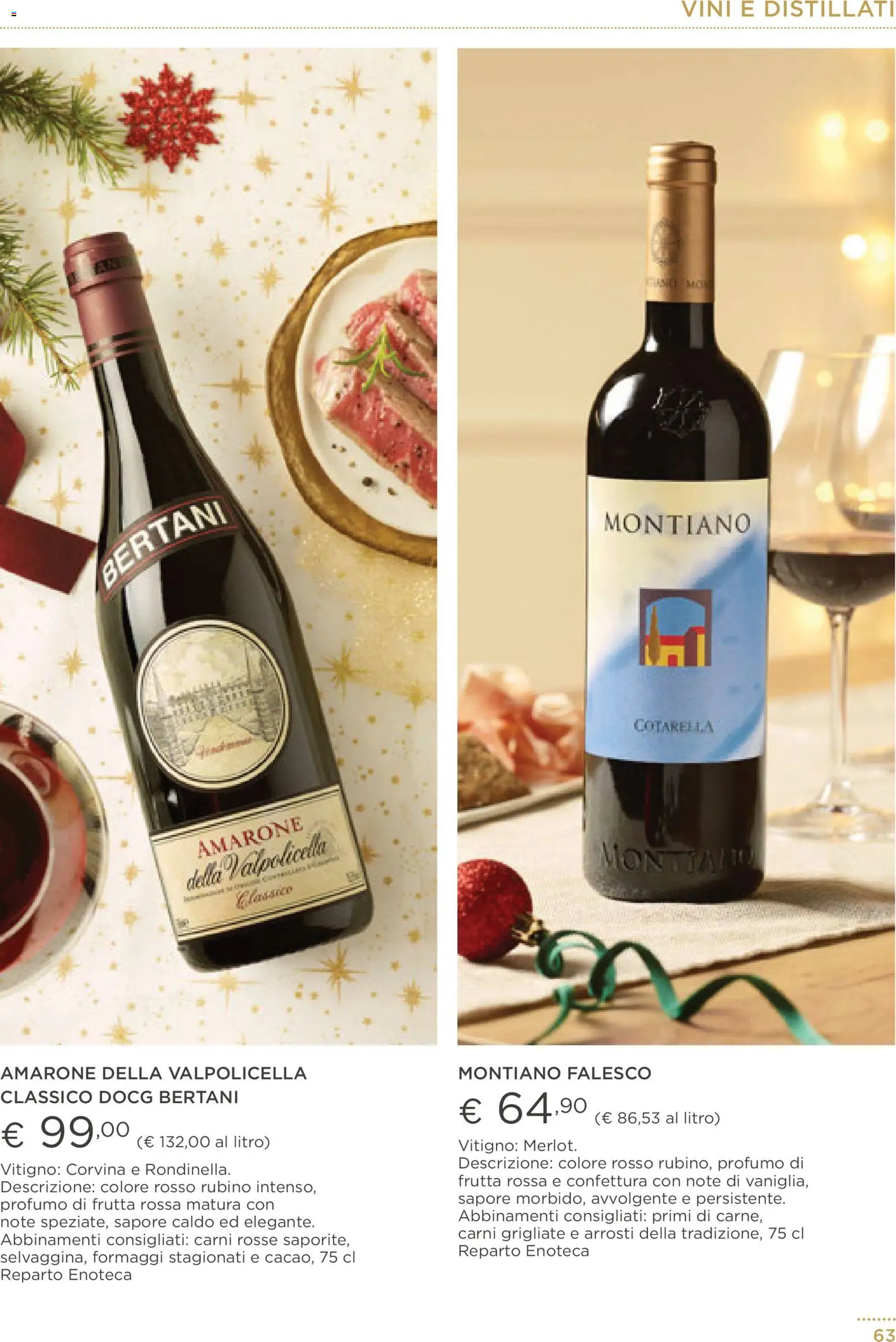 Volantino Esselunga S del 01.12.2025 | Pagina: 63 | Prodotti: Frutta, Enoteca, Profumo