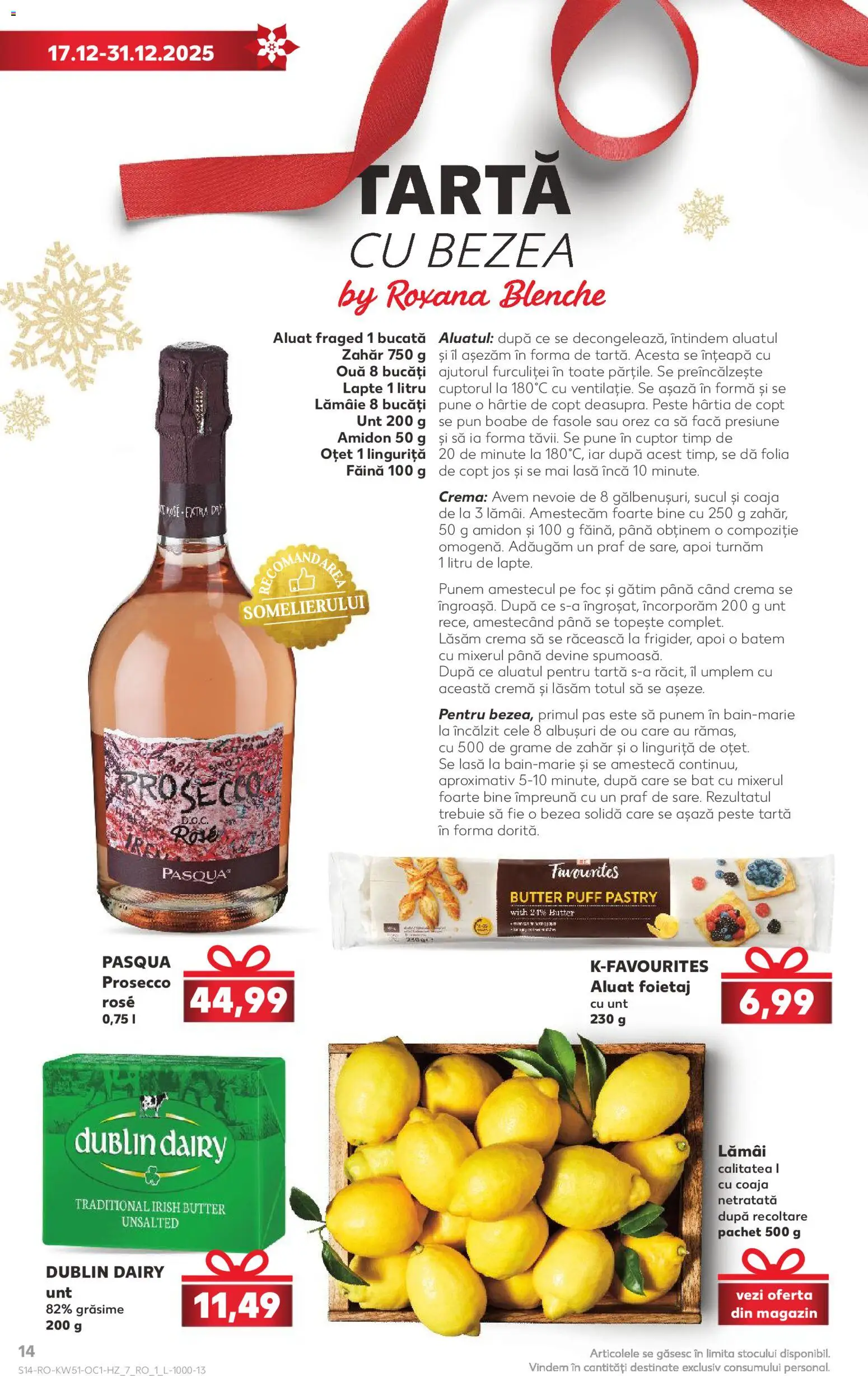 Noul catalog Kaufland – valabil de la 17.12.2025 | Pagină: 14 | Produse: Foietaj, Aluat, Cremă, Pește