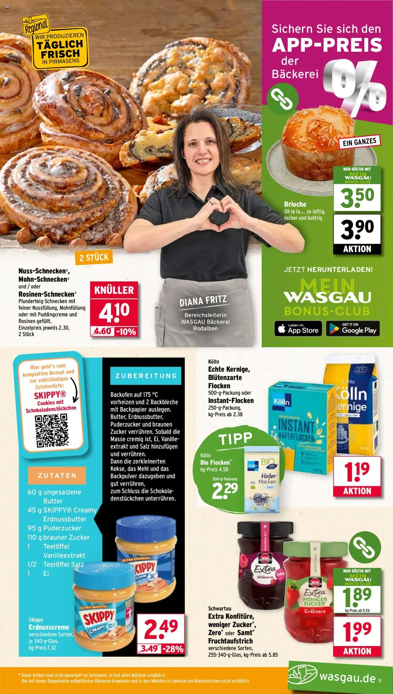 Wasgau Prospekt 	 - gültig ab dem 11.08.2025 | Seite: 11 | Produkte: Mehl, Zucker, Backofen, Flocken