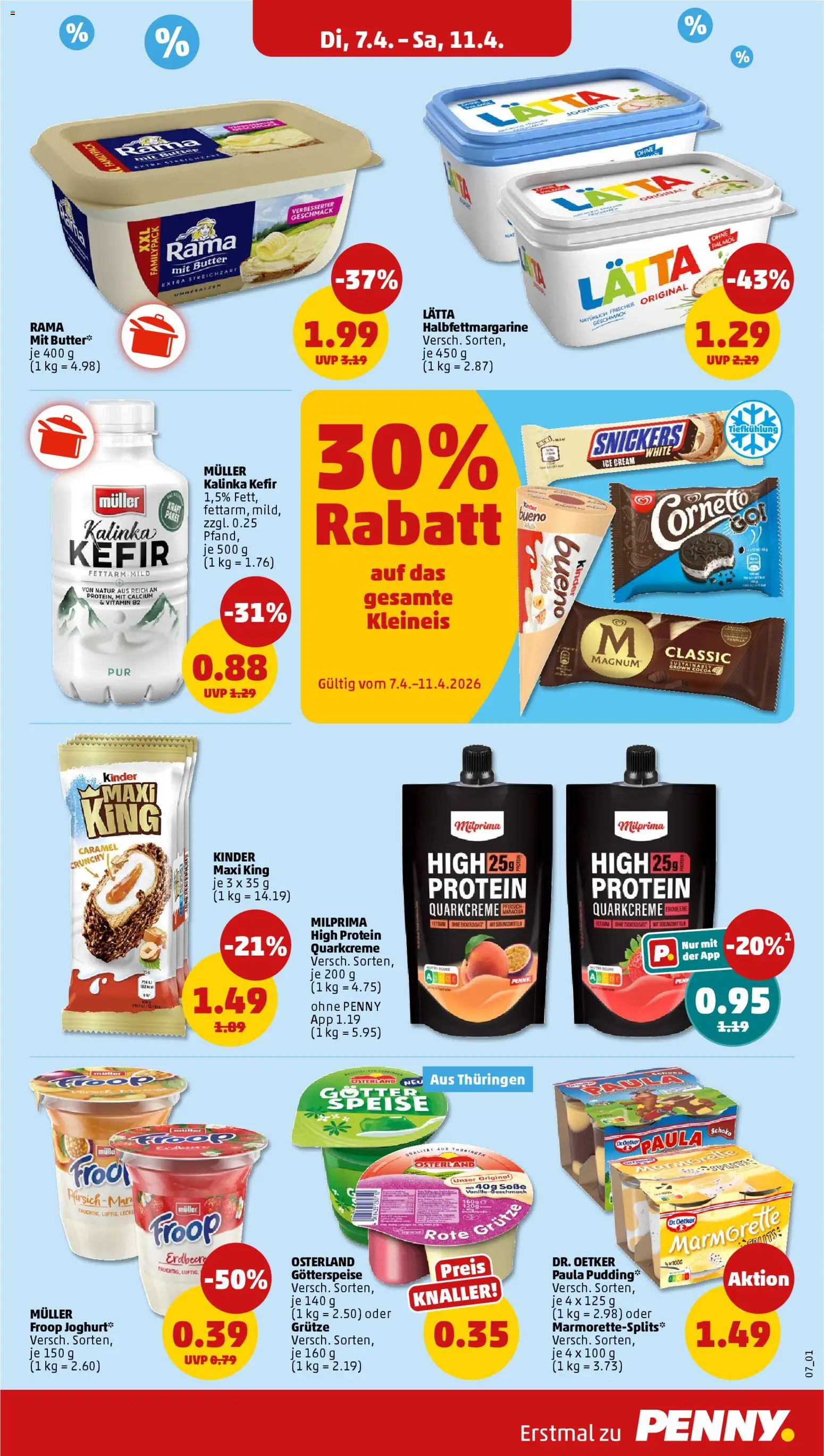 Penny Prospekt 	 – gültig ab 07.04.2026 | Seite: 7 | Produkte: Kefir, Rama, Butter, Joghurt
