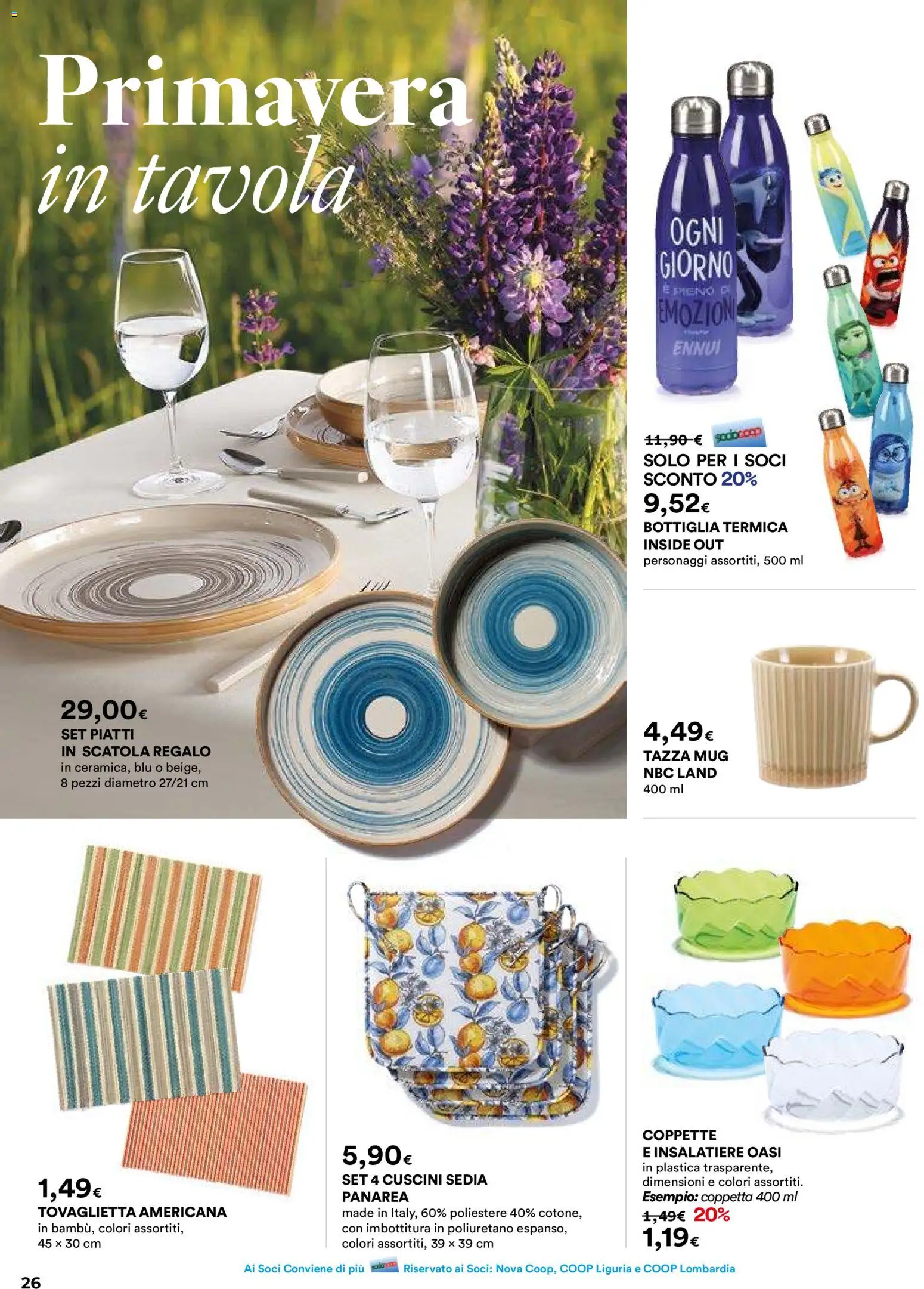 Volantino Ipercoop del 26.02.2026 | Pagina: 26 | Prodotti: Bottiglia, Sedia, Scatola