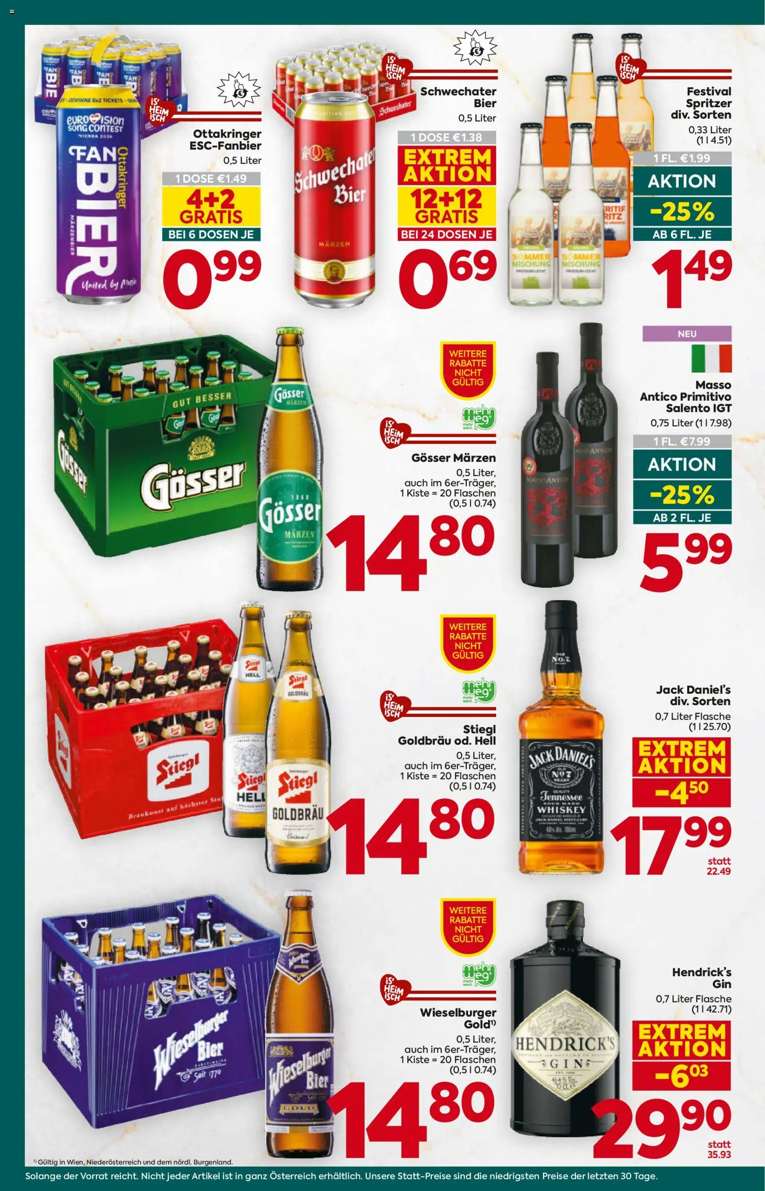 Billa Plus Flugblatt gültig ab 07.04.2026 | Seite: 14 | Produkte: Whiskey, Bier