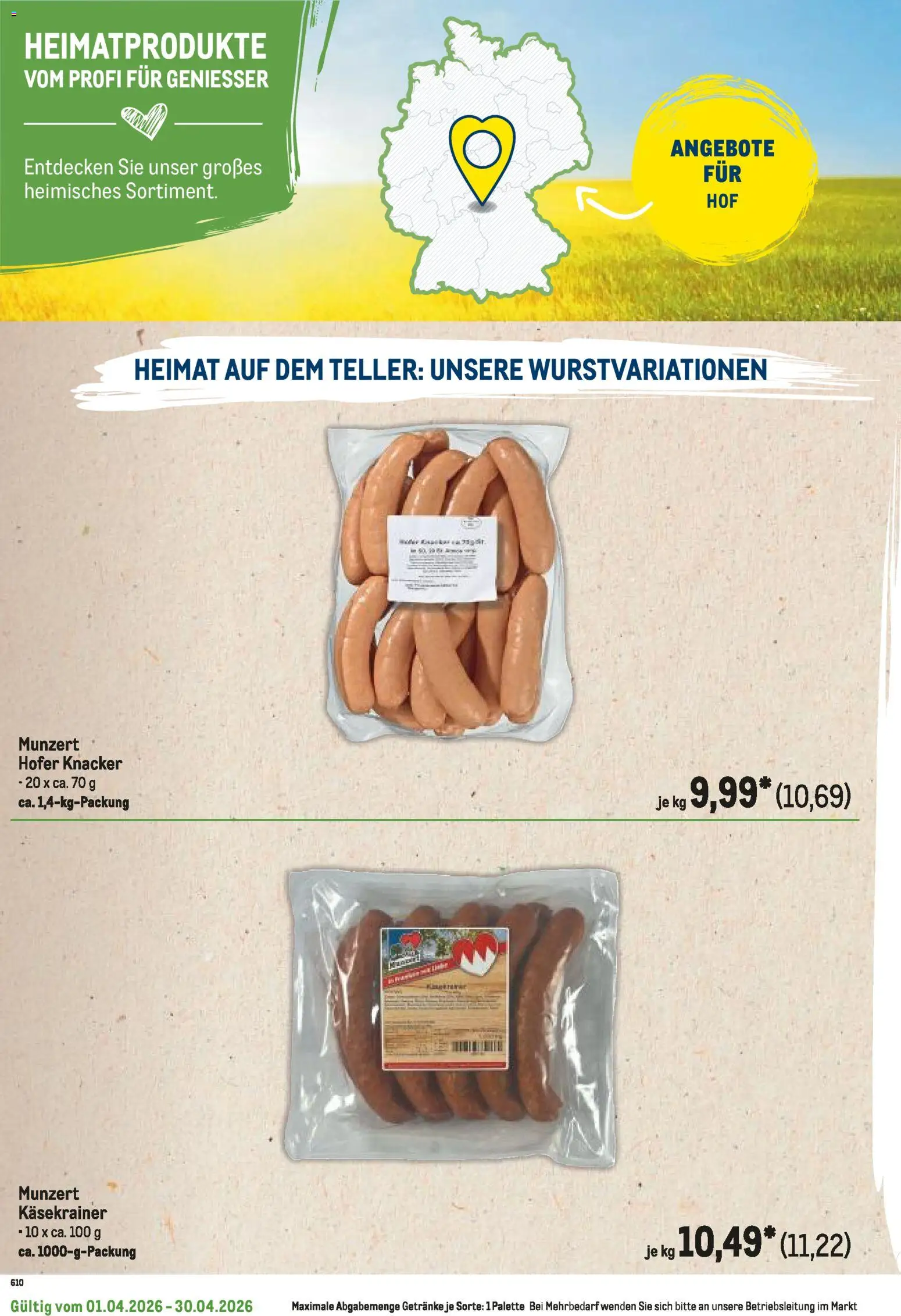 Metro Regionaler Flyer – gültig ab 01.04.2026 | Seite: 66 | Produkte: Käsekrainer