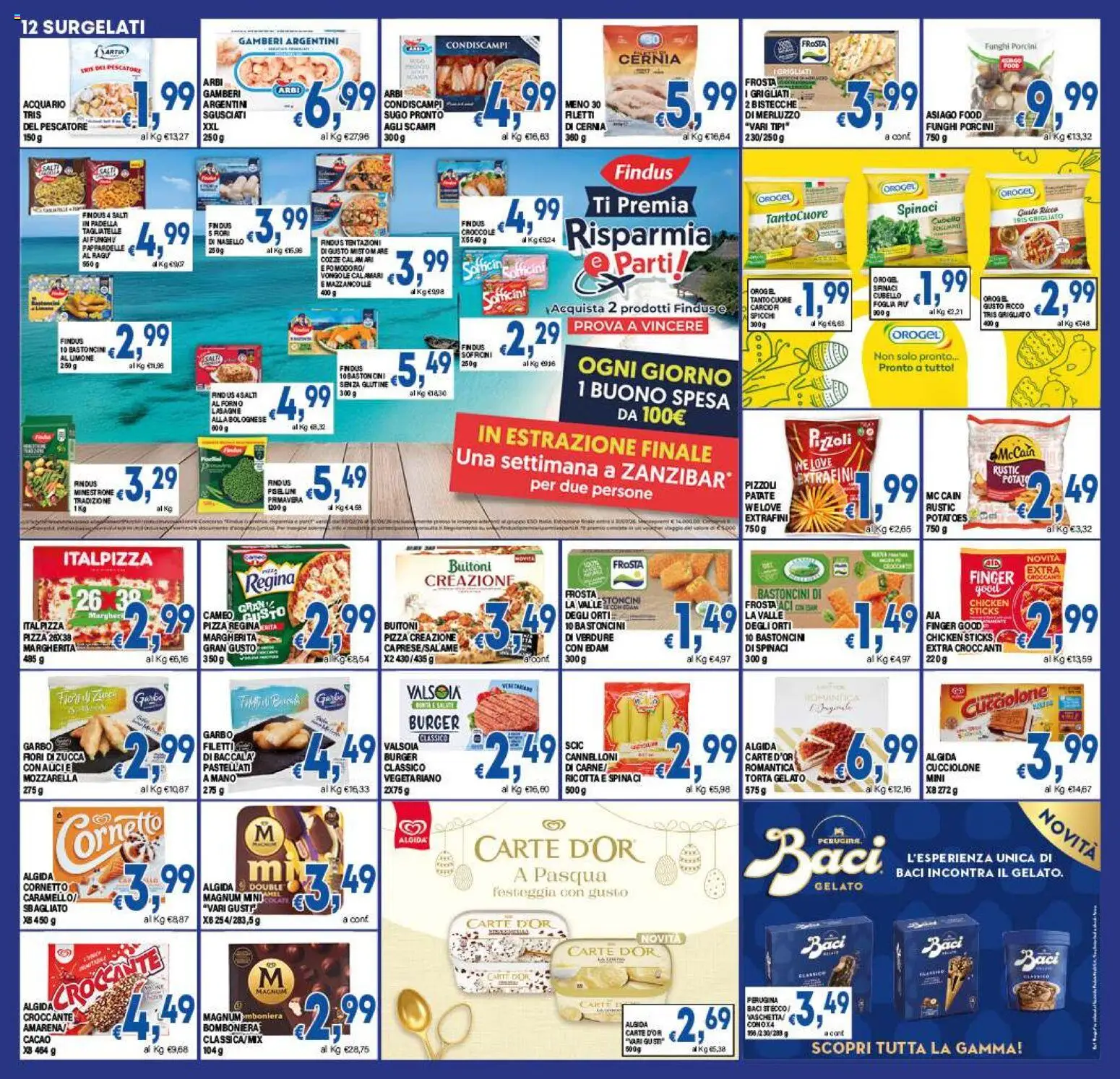 Volantino DEM del 27.03.2026 | Pagina: 12 | Prodotti: Pizza, Gamberi, Calamari, Mozzarella