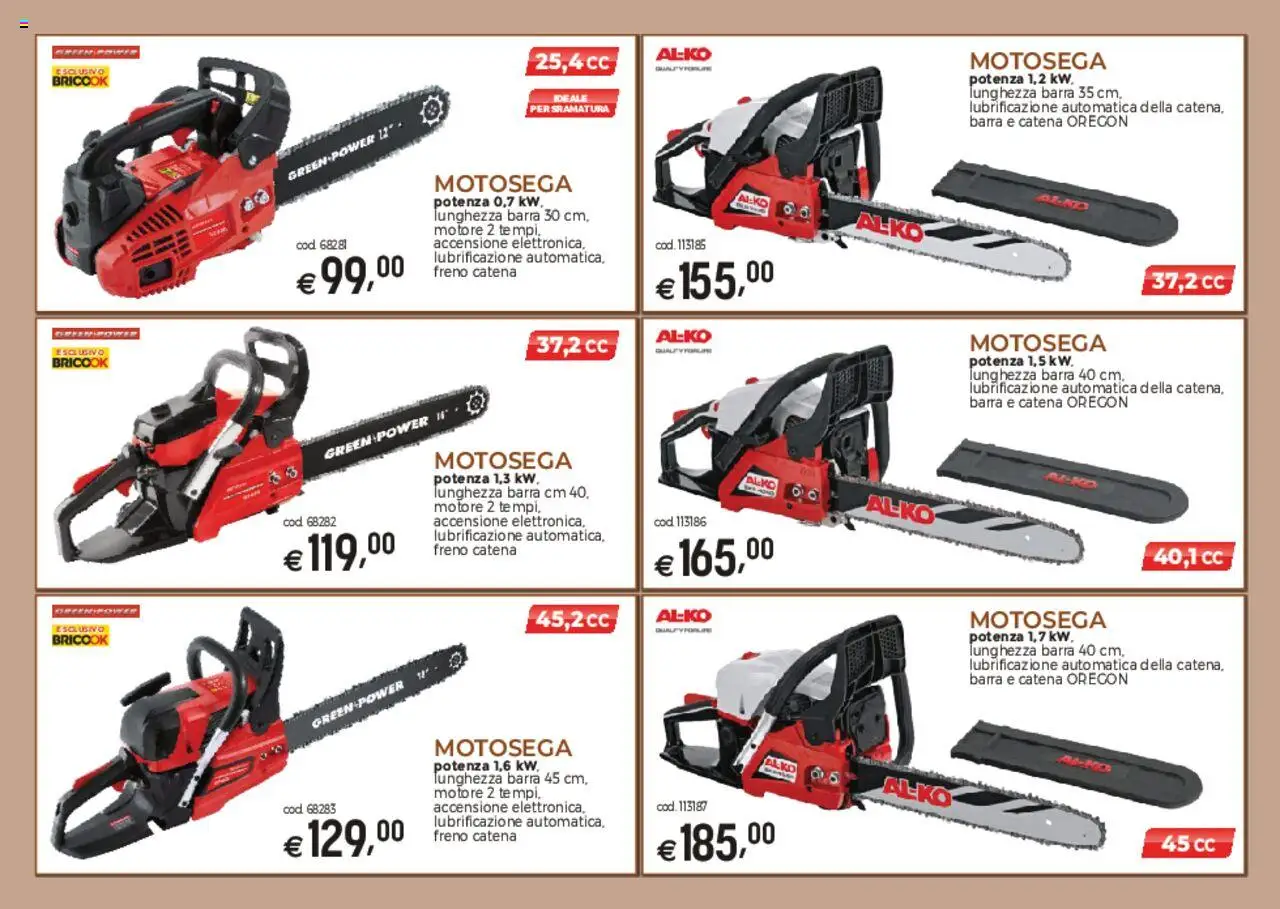 Volantino Brico OK del 03.03.2025 | Pagina: 13 | Prodotti: Motosega