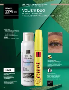 Avon SKIN Nourish Sredstvo za uklanjanje šminke + Balzam za trepavice, Eye makeup remover and lash conditioner with Ceramides and Shea Butter. - pregled AVON kataloga - važi od 01.10.2025 | Strana: 82