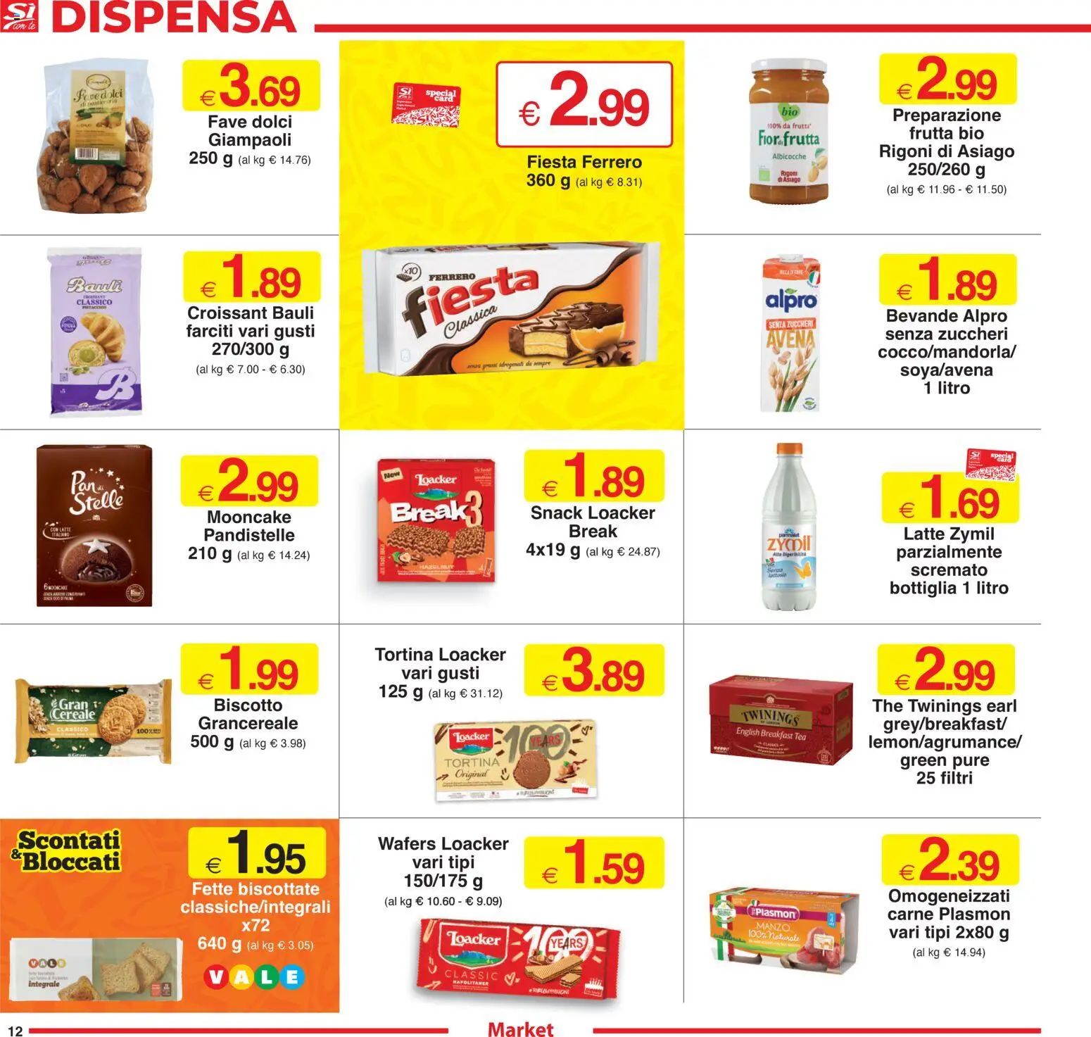 Volantino Sì con Te del 23.10.2025 | Pagina: 12 | Prodotti: Manzo, Latte, Croissant, Albicocche