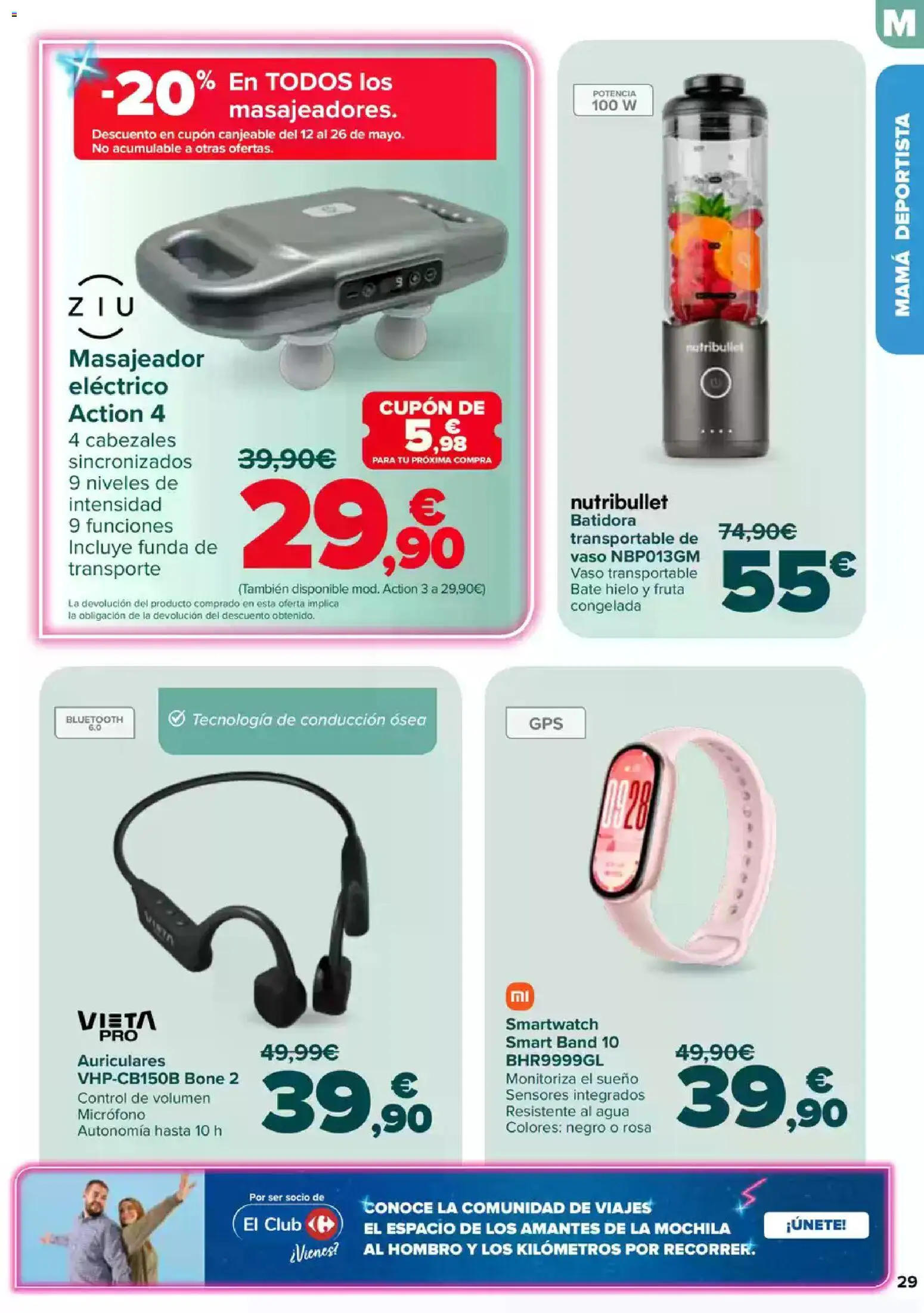 Carrefour Dia de la Madre │ válido desde el 23.04.2026 | Página: 29 | Productos: Auriculares, Micrófono, Funda, Batidora