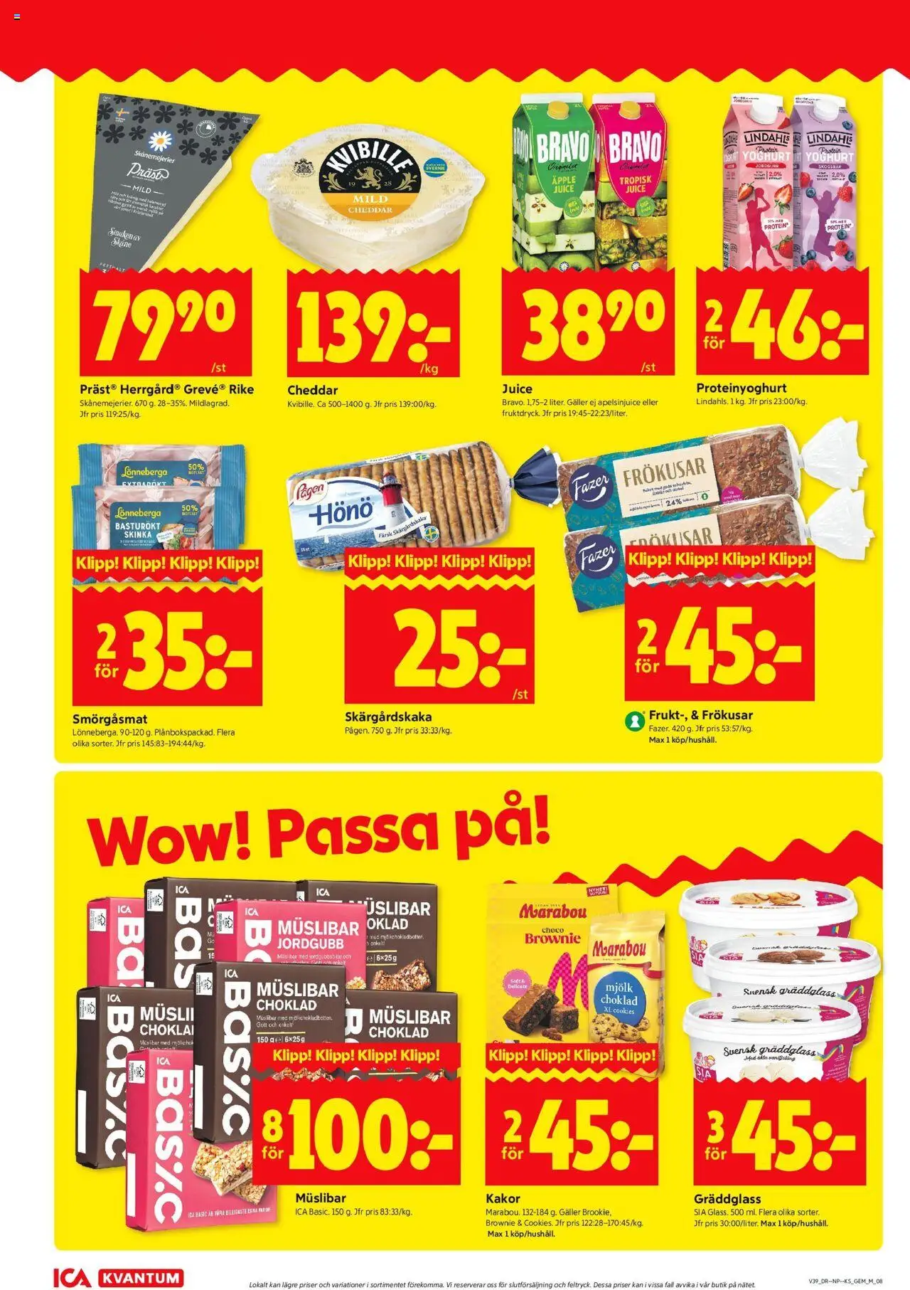 ICA Kvantum reklamblad aktuell från 22.09.2025 | Sida: 10 | Produkter: Cheddar, Choklad, Skinka, Äpple