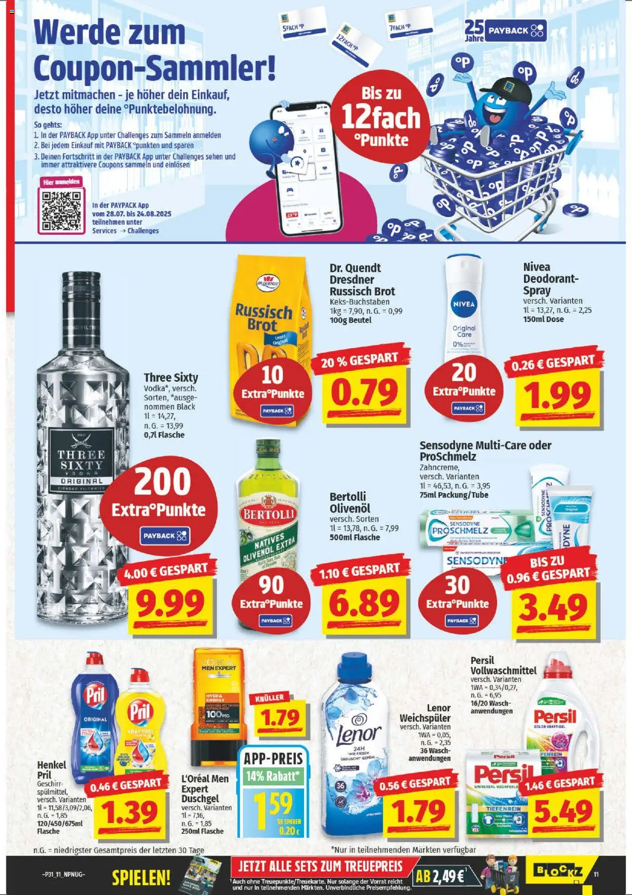 NP Discount Prospekt 	 - gültig ab dem 28.07.2025 | Seite: 11 | Produkte: Lenor, Deodorant, Brot, Vodka