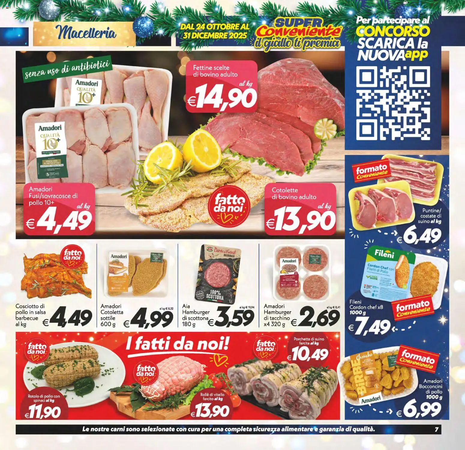 Volantino SuperConveniente del 27.12.2025 | Pagina: 7 | Prodotti: Porchetta, Pollo, Spinaci, Vitello