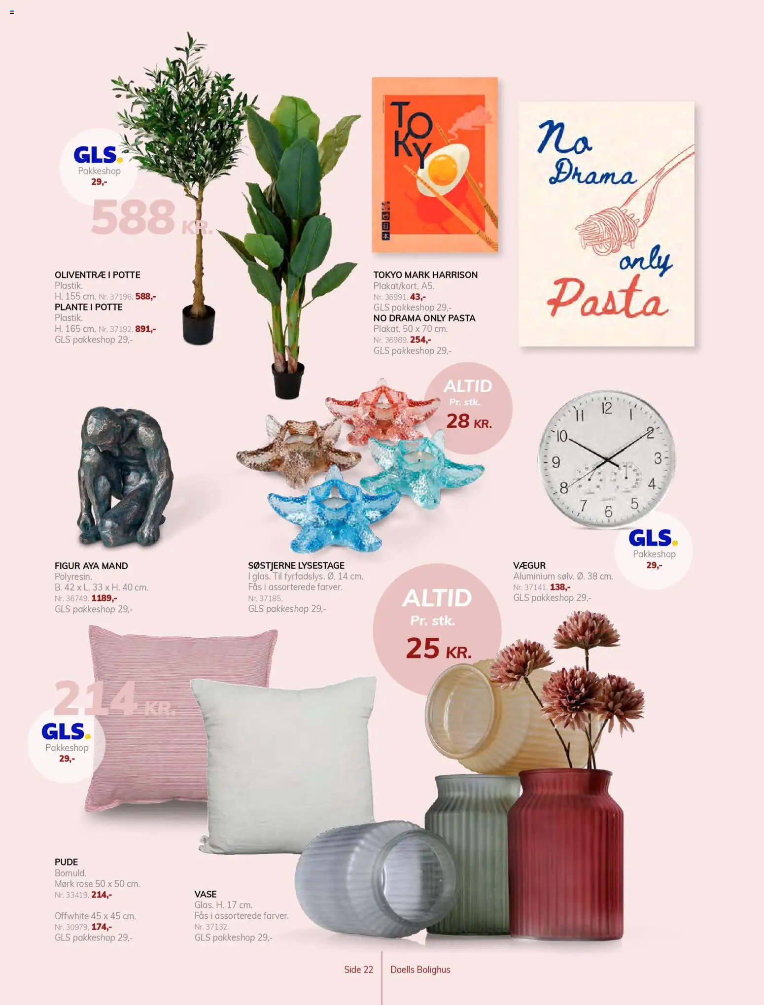 Daells Bolighus tilbudsavis – gyldig fra 28.01.2026 | Side: 22 | Produkter: Pasta, Pude, Vase