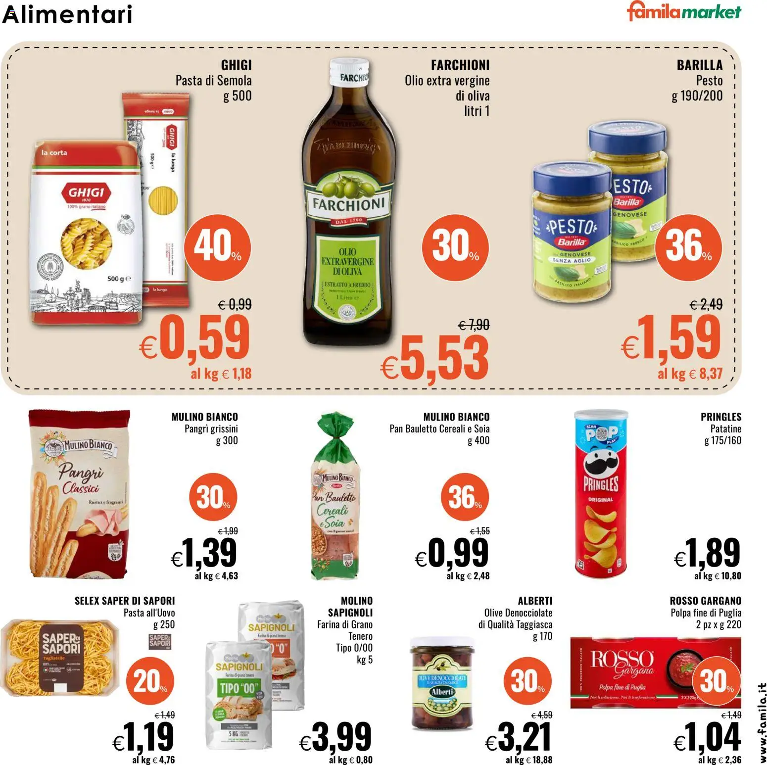 Volantino Famila del 13.11.2025 | Pagina: 13 | Prodotti: Cereali, Patatine, Pasta, Grissini
