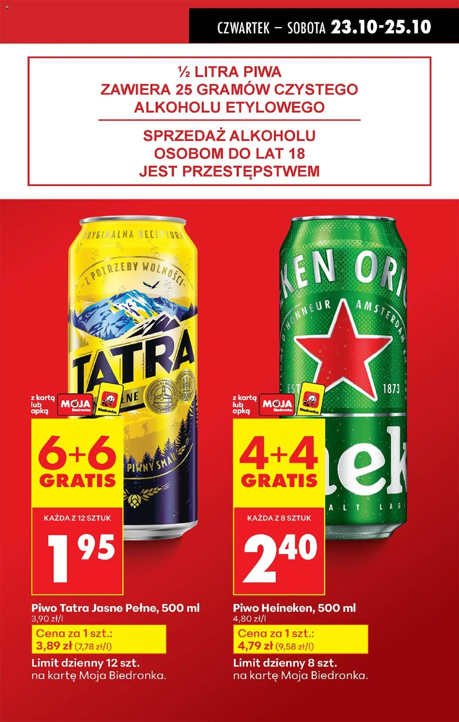 Biedronka gazetka - Oferta w tym tygodniu od 23.10.2025 | Strona: 11 | Produkty: Karta, Piwo, Heineken