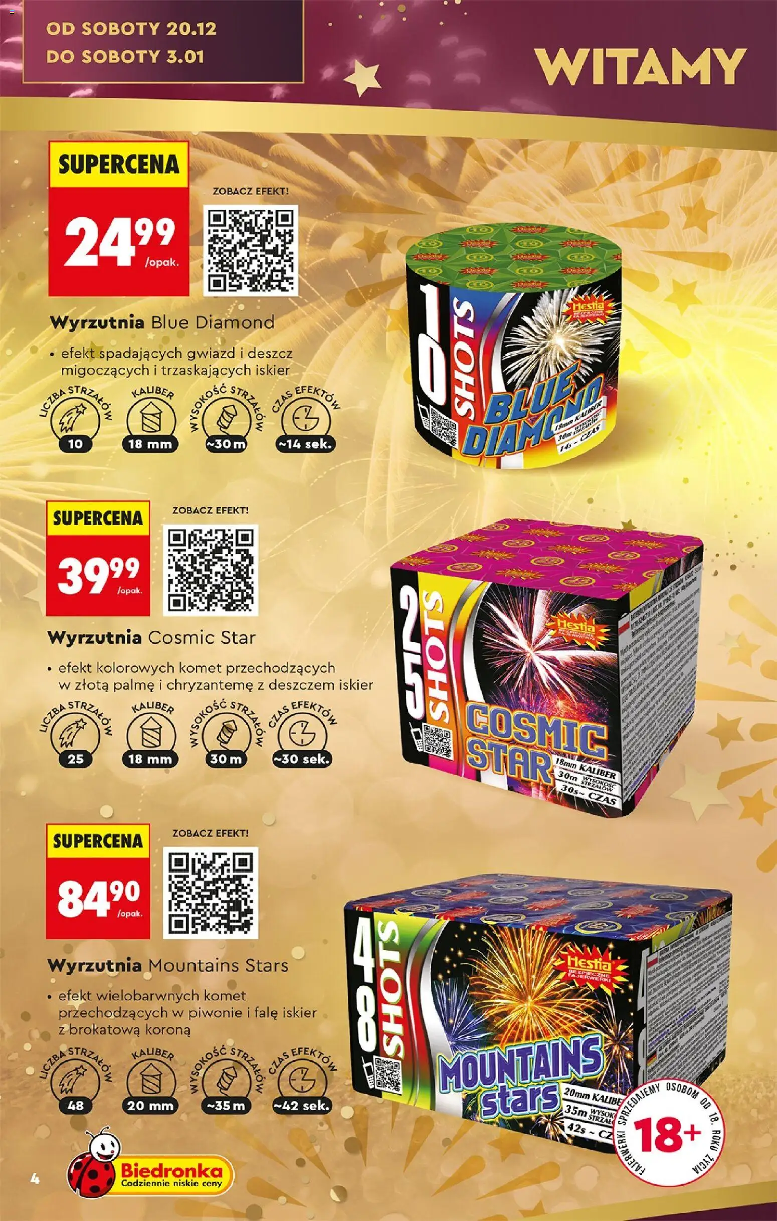 Biedronka gazetka - Hity i inspiracje od 29.12.2025 | Strona: 8 | Produkty: Wyrzutnia, Fajerwerki