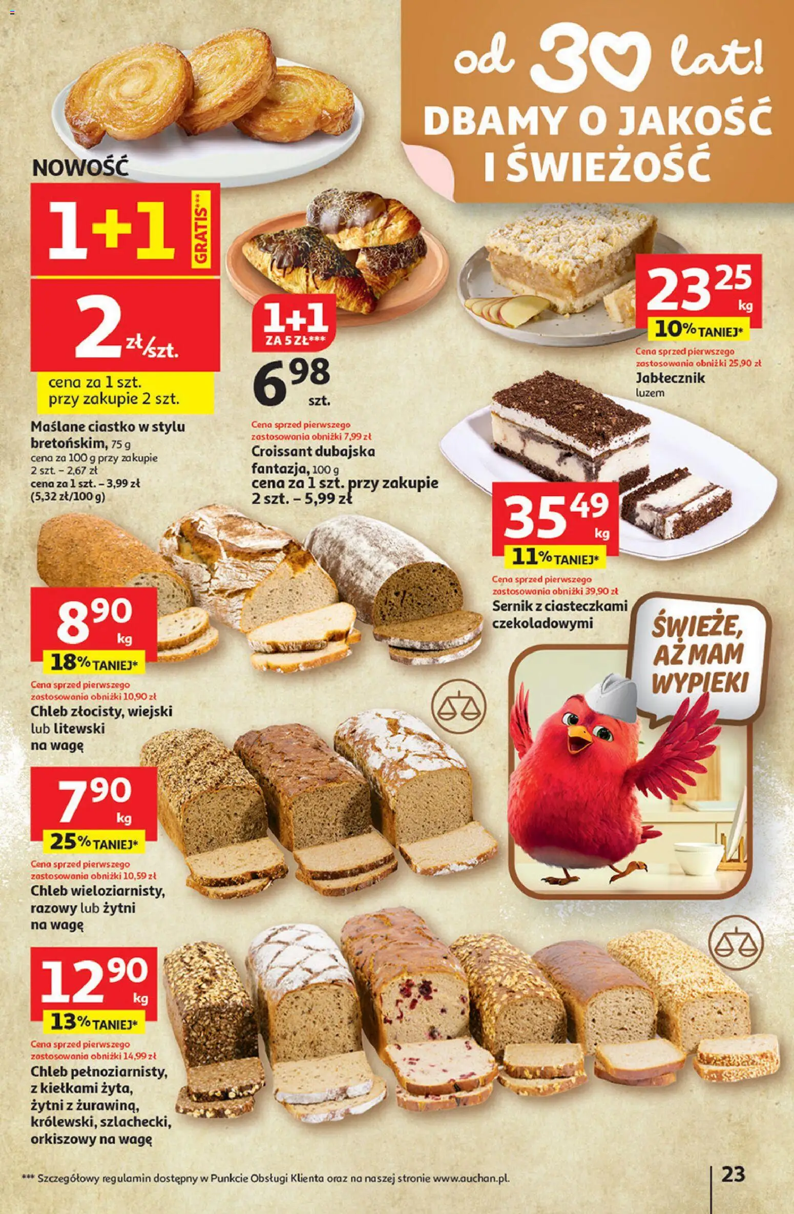 Auchan Gazetka - 30 Lat Hipermarket od 08.01.2026 | Strona: 23 | Produkty: Chleb