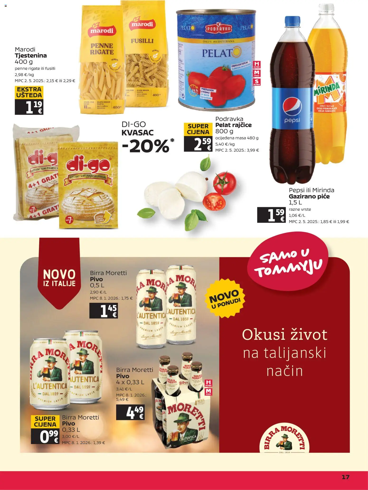 Tommy katalog | vrijedi od 05.02.2026 | Stranica: 17 | Proizvodi: Fanta, Podravka, Pivo, Rajčice