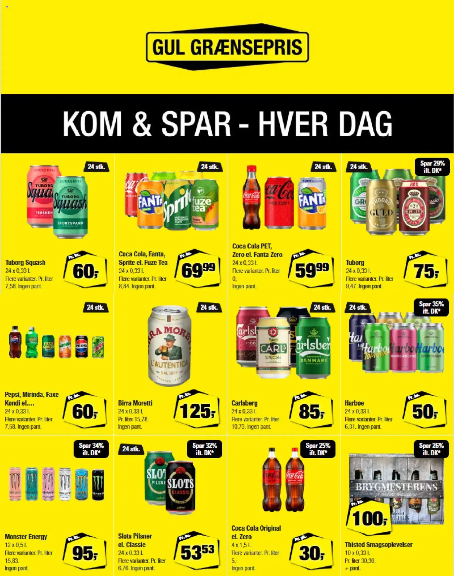 Calle tilbudsavis – gyldig fra 05.11.2025 | Side: 9 | Produkter: Squash, Fanta, Cola, Tuborg Squash