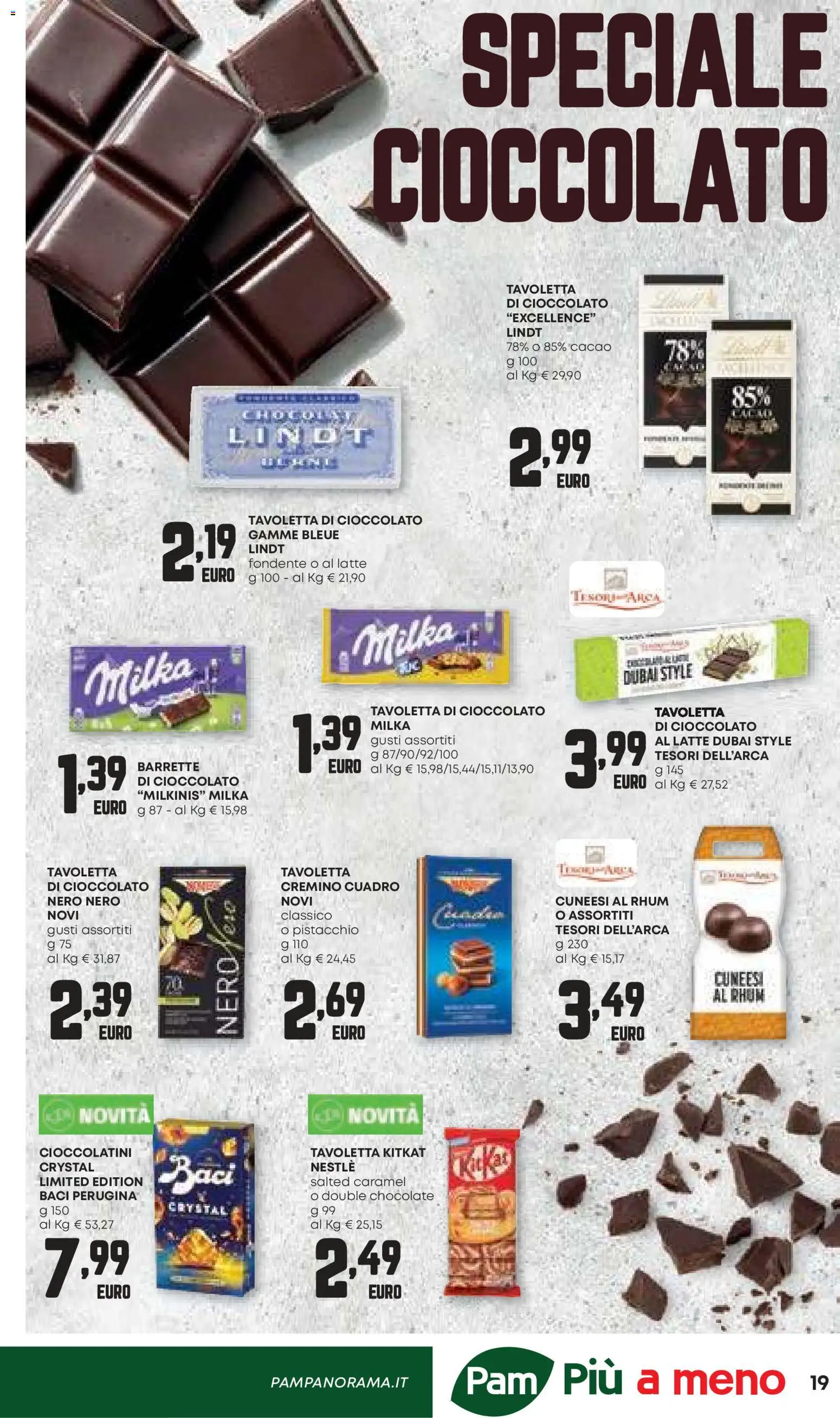 Volantino PAM del 23.10.2025 | Pagina: 19 | Prodotti: Cioccolato, Latte, Cacao, Cioccolatini