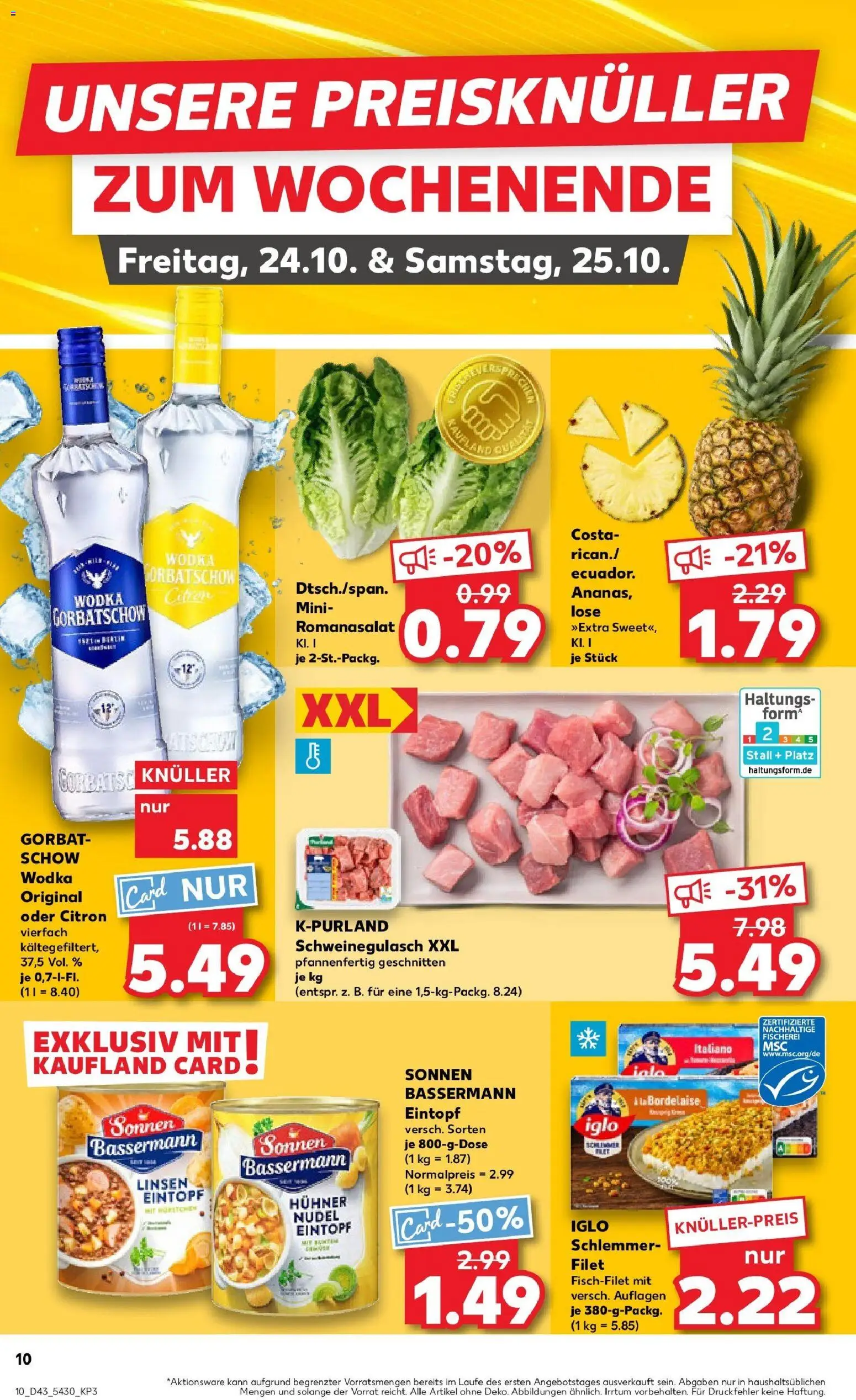 Kaufland prospekt Regensburg	 – gültig ab 23.10.2025 | Seite: 10 | Produkte: Iglo, Gemüse, Vodka, Wodka