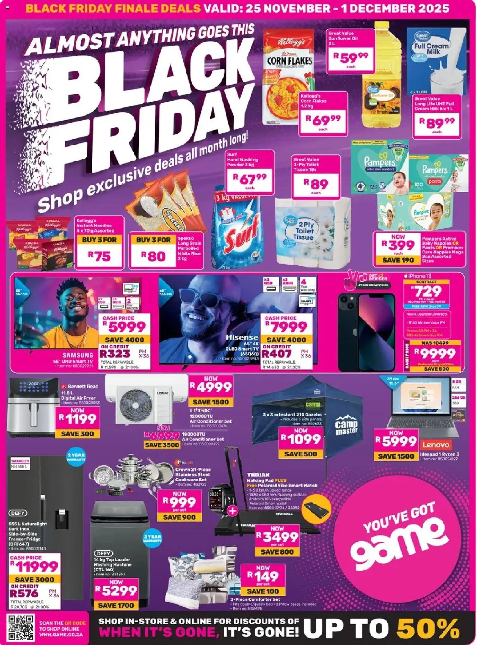 Game - Catalogue Black Friday valid from 25.11.2025 | Page: 1 | Products: Washing machine, Watch, Game, Powder