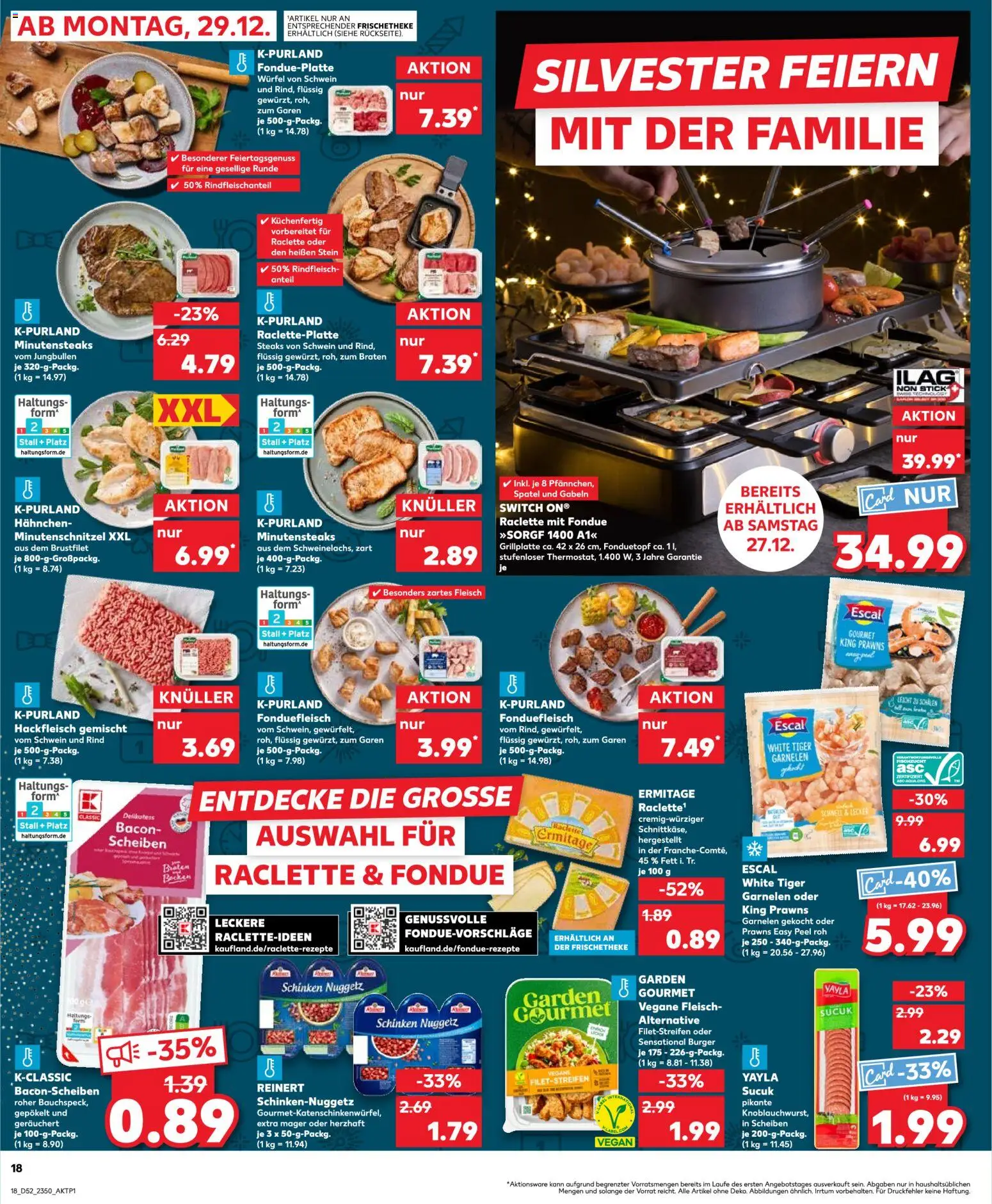 Kaufland prospekt Völklingen	 – gültig ab 27.12.2025 | Seite: 18 | Produkte: Schinken, Rindfleisch, Fleisch, Hackfleisch