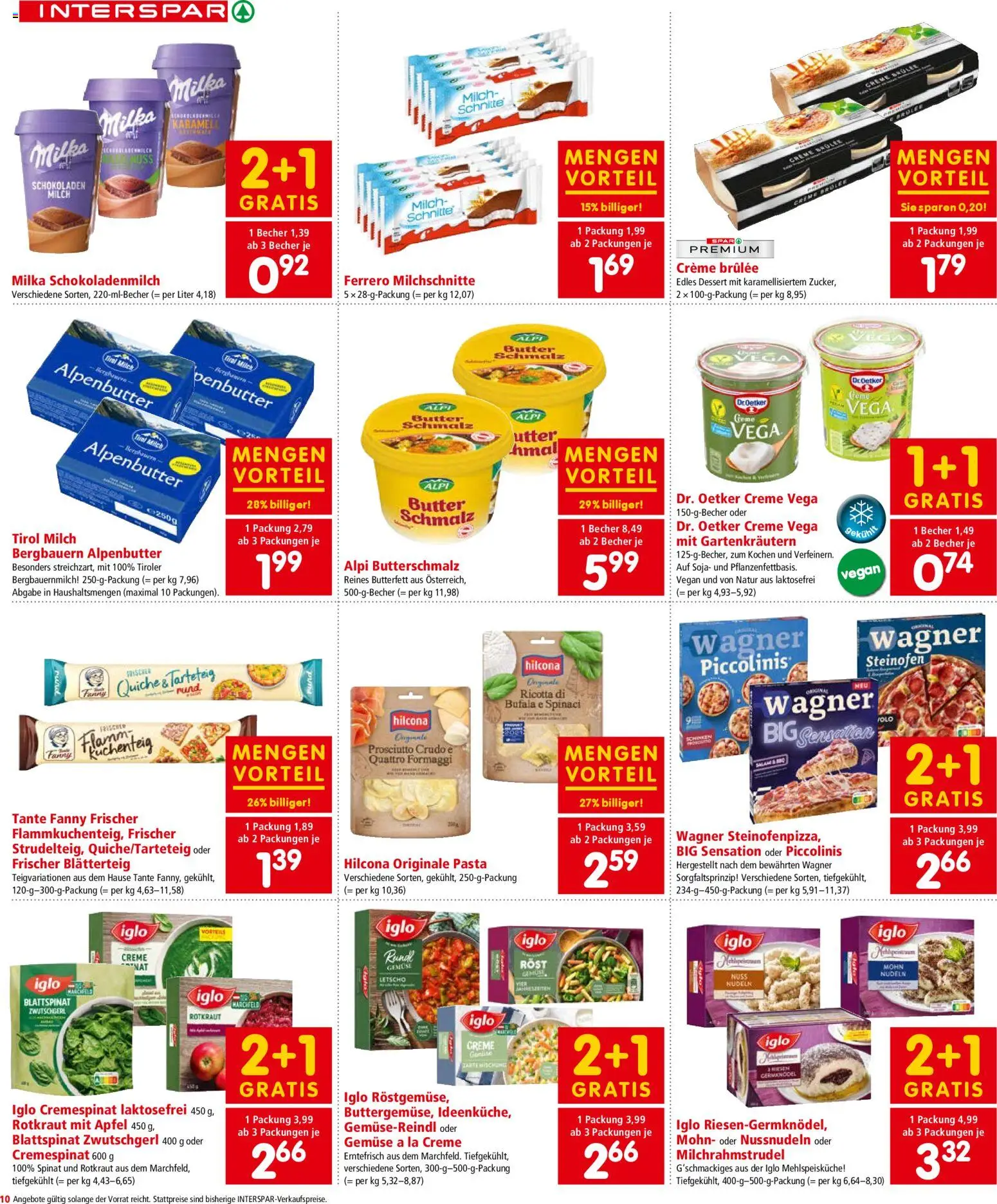Interspar Flugblatt - Tirol gültig ab 04.12.2025 | Seite: 10 | Produkte: Eis, Pfirsich, Hajdina liszt, Fisch