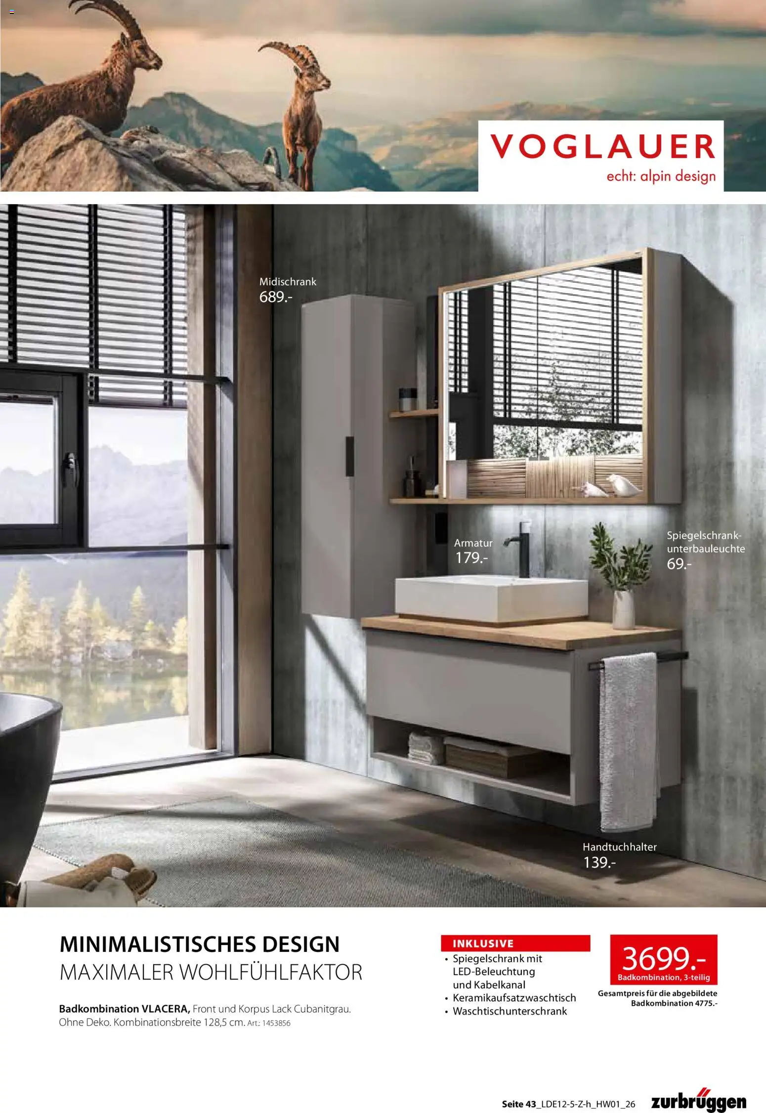 Zurbrüggen  Hochwert-Spezial – gültig ab 29.12.2025 | Seite: 55 | Produkte: Handtuchhalter, Armatur, Spiegelschrank, Midischrank