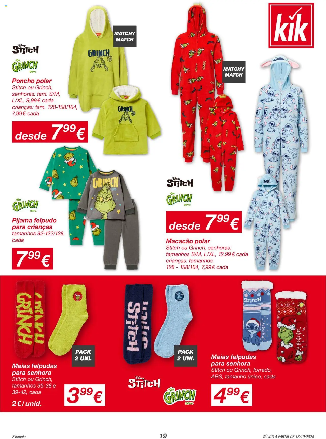 KIK folheto │ válido de 20.10.2025 | Página: 19 | Produtos: Macacão, Meias