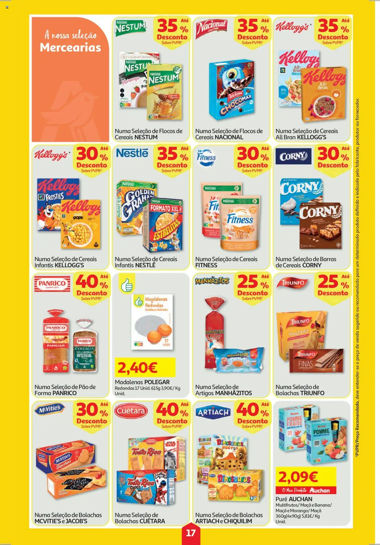 Auchan folheto │ válido de 11.09.2025 | Página: 17 | Produtos: Nestlé, Pão, Maça, Cereais