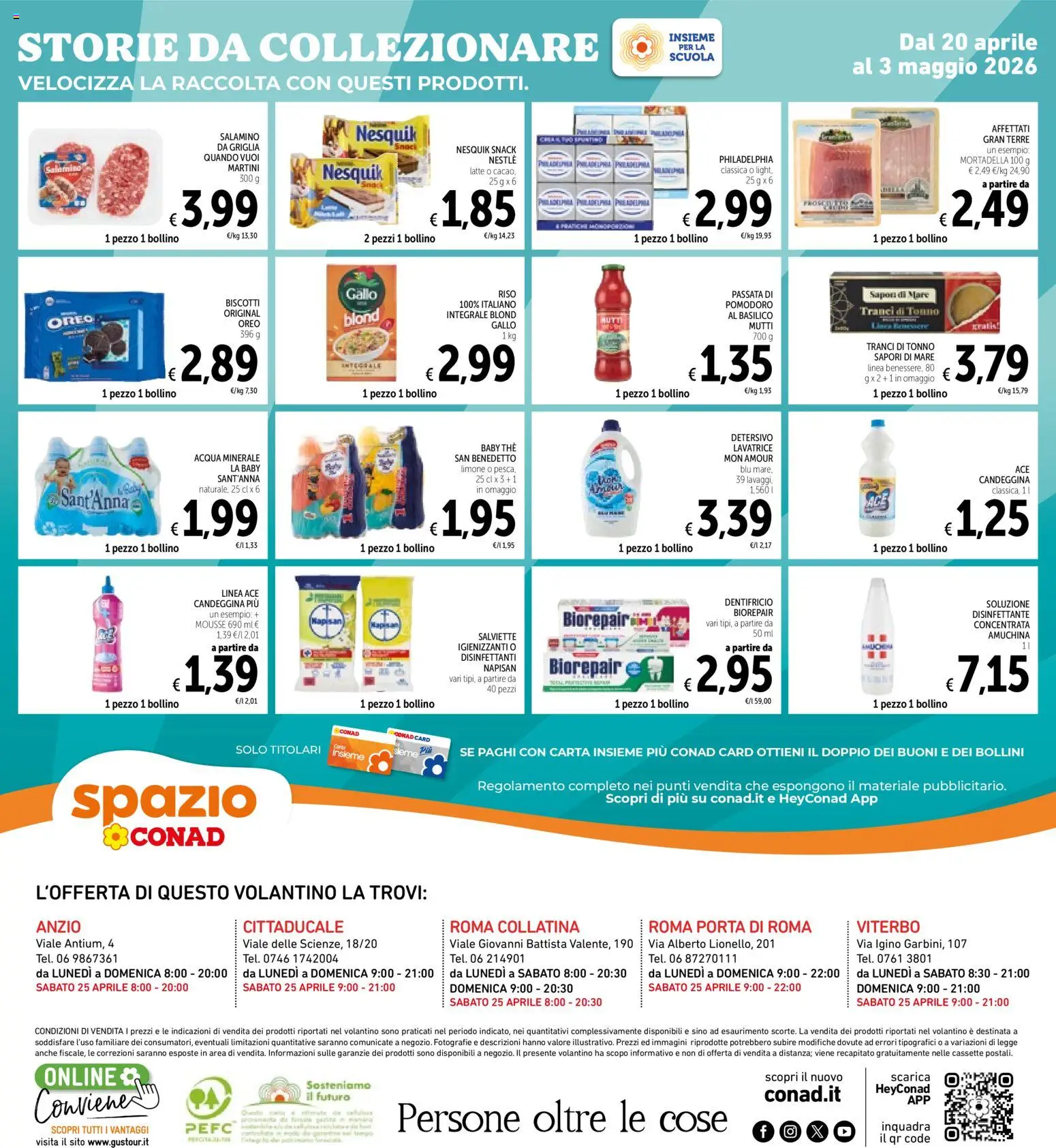Volantino Spazio Conad del 17.04.2026 | Pagina: 27 | Prodotti: Acqua, Lavatrice, The, Griglia
