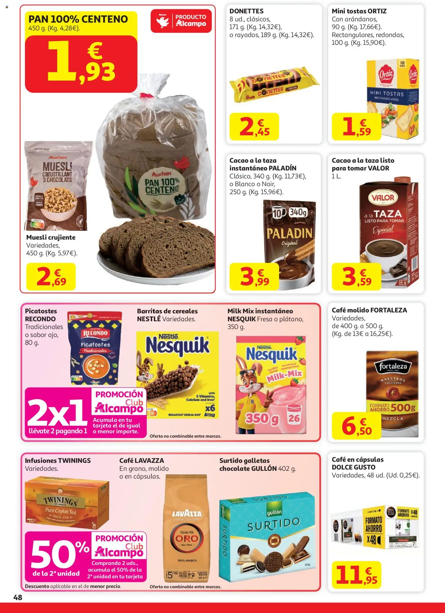 Alcampo - HG catalan │ válido desde el 11.12.2025 | Página: 48 | Productos: Chocolate, Cereales, Galletas, Café en cápsulas