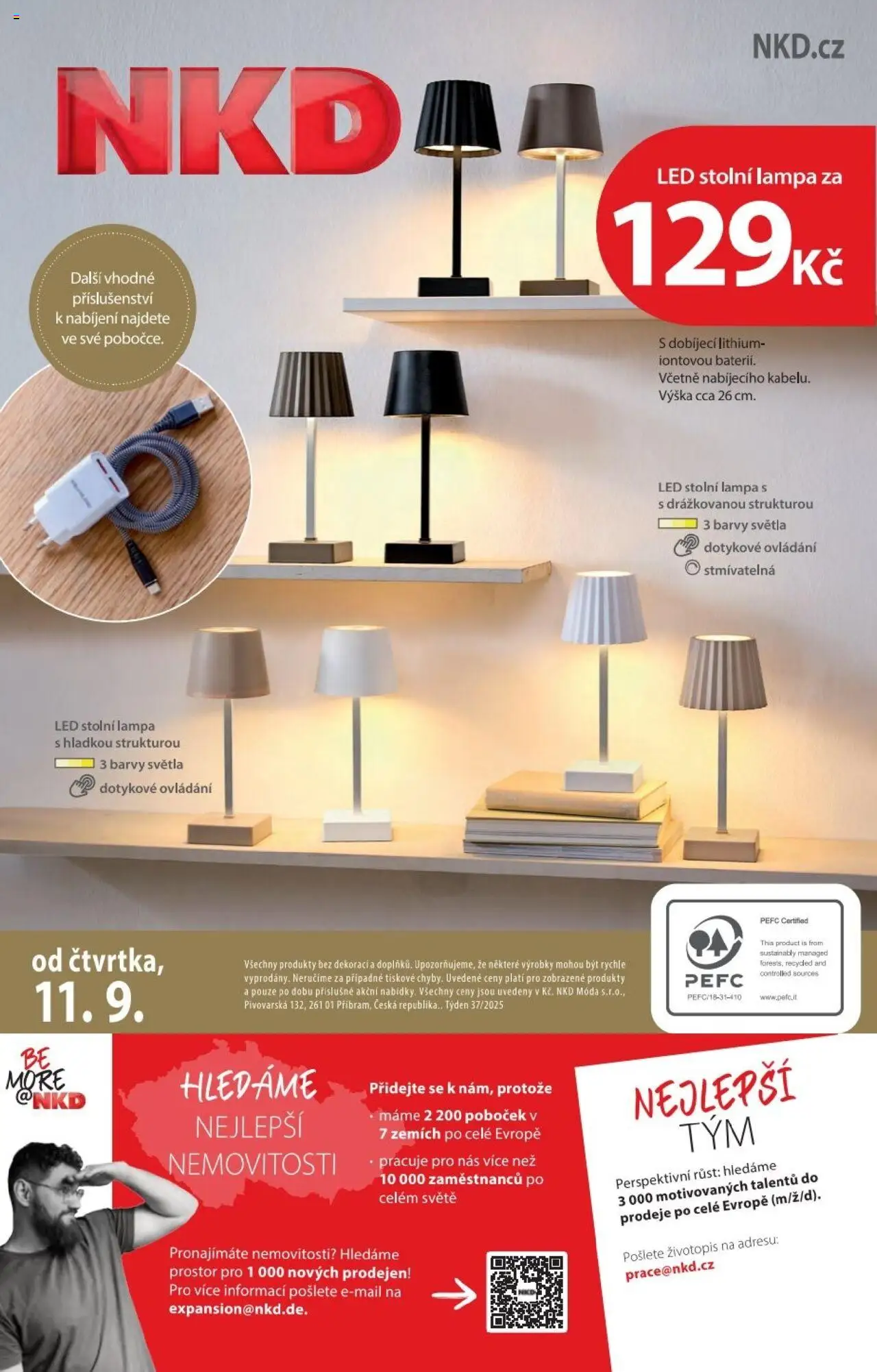 NKD leták od 11.09.2025 | Strana: 24 | Produkty: Stolní lampa, Lampa, Barvy, LED
