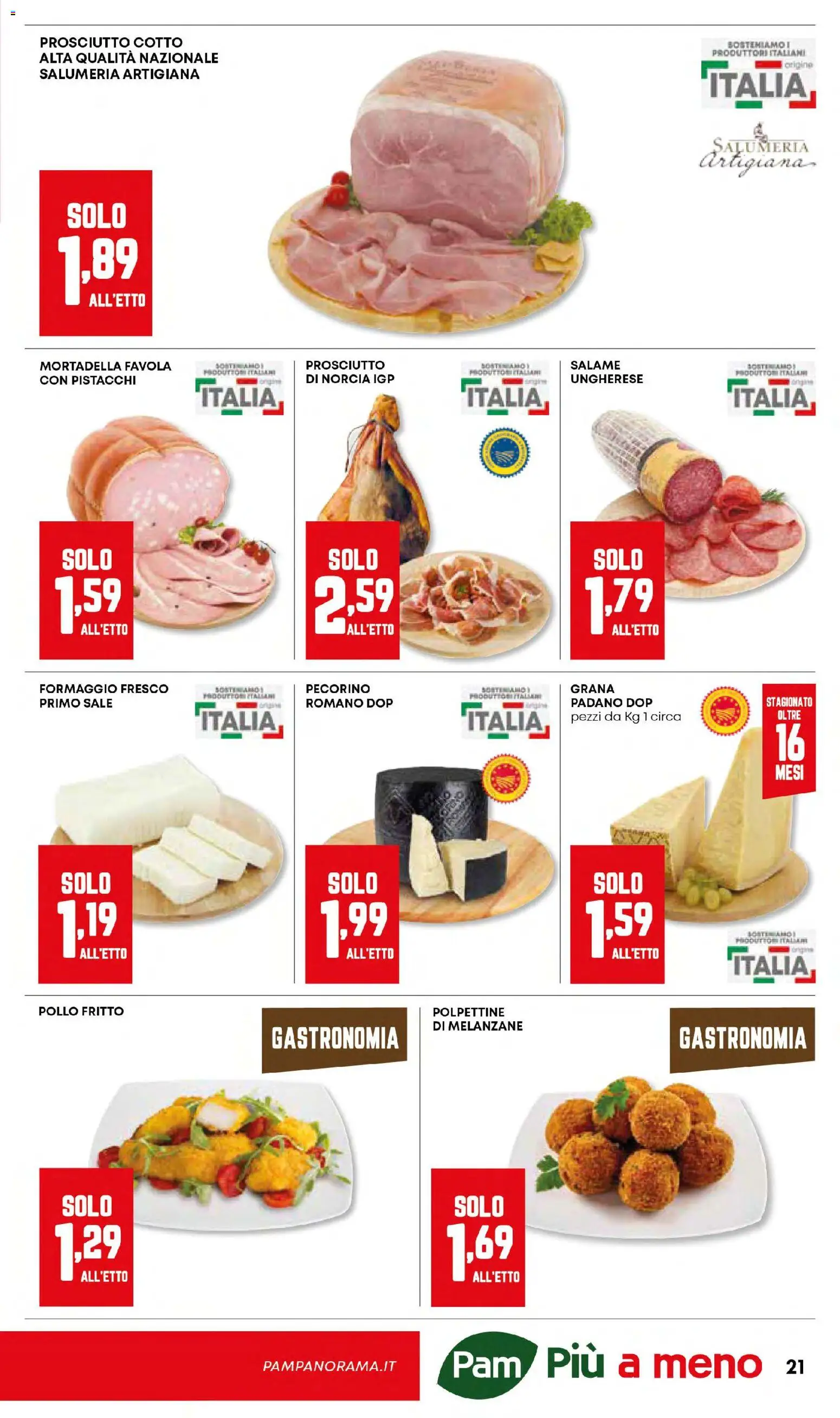 Volantino Panorama del 15.01.2026 | Pagina: 21 | Prodotti: Pollo, Mortadella, Pistacchi, Pecorino