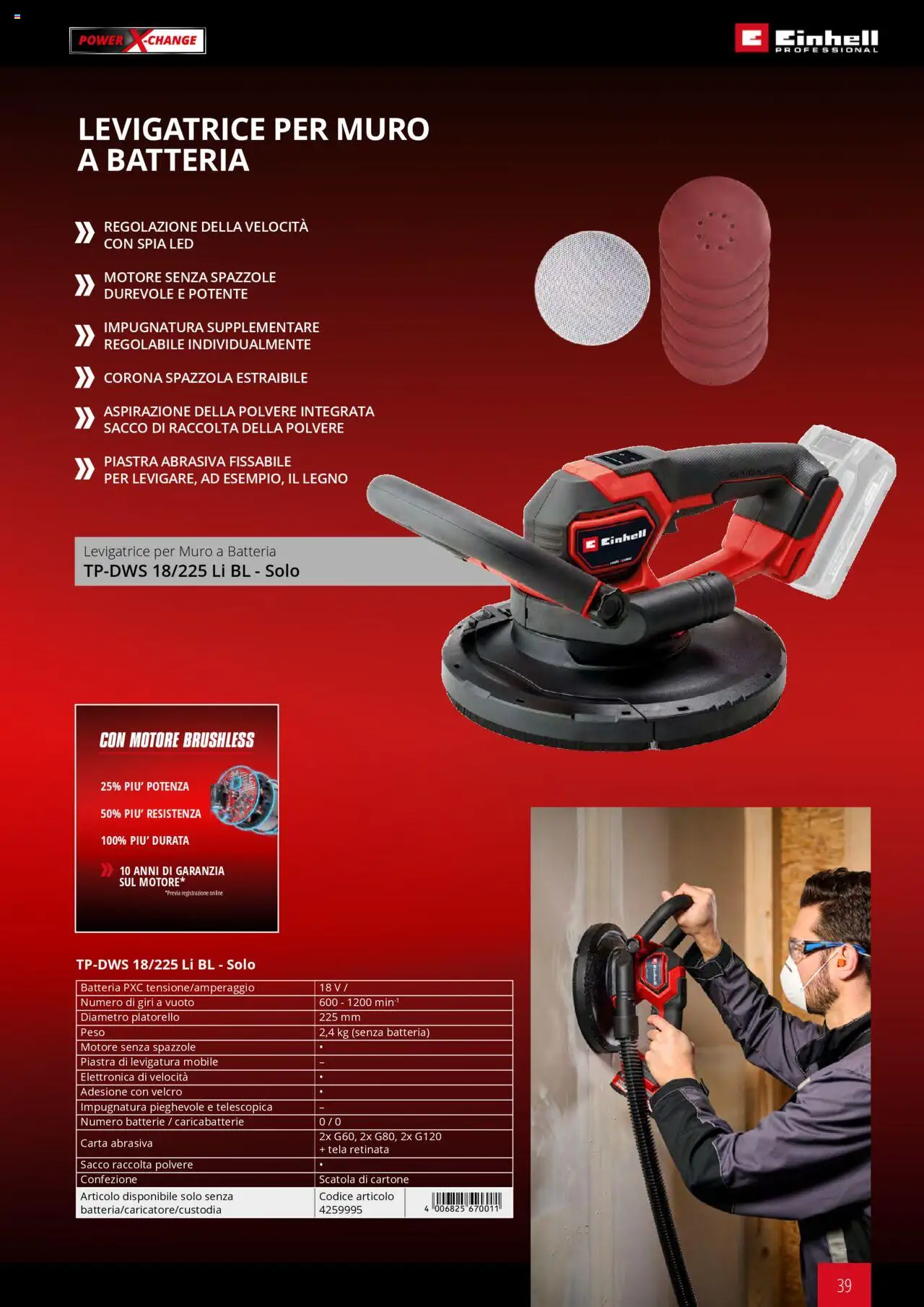 Volantino Einhell del 06.02.2025 | Pagina: 39 | Prodotti: Spazzola, Mobile, Batterie, Caricabatterie