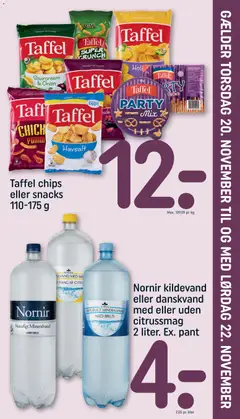 Nornir kildevand eller danskvand med eller uden citrussmag, Nornir kildevand eller danskvand med eller uden citrussmag 2 liter. Ex. pant gyldig fra 16.11.2025 | Side: 27