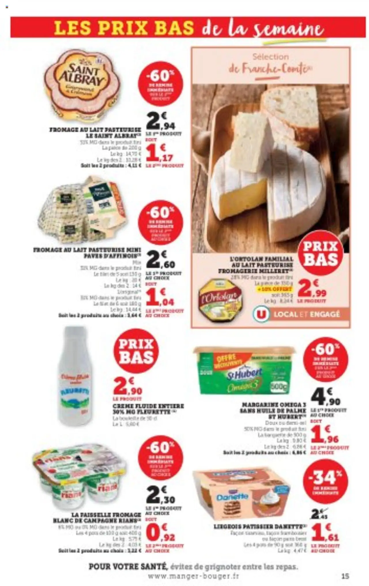  | Page: 15 | Produits: Fromage blanc, Lait, Fromage, Crème