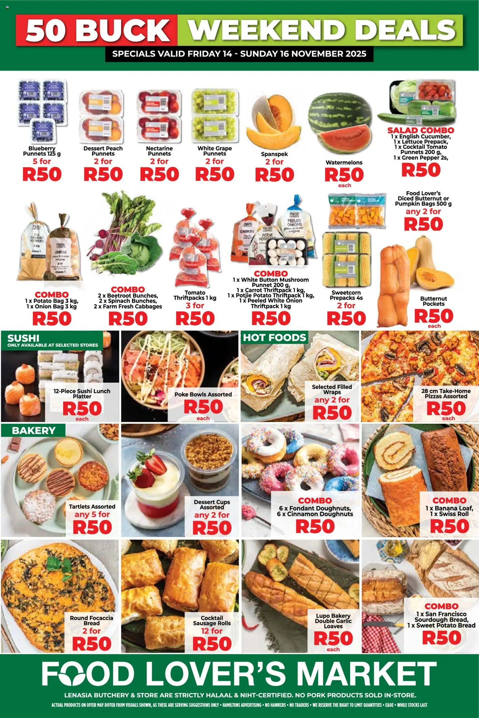New Food Lover's Market catalogue – valid from 14.11.2025 | Page: 2 | Products: Bread, Pork, Sausage, Watermelons