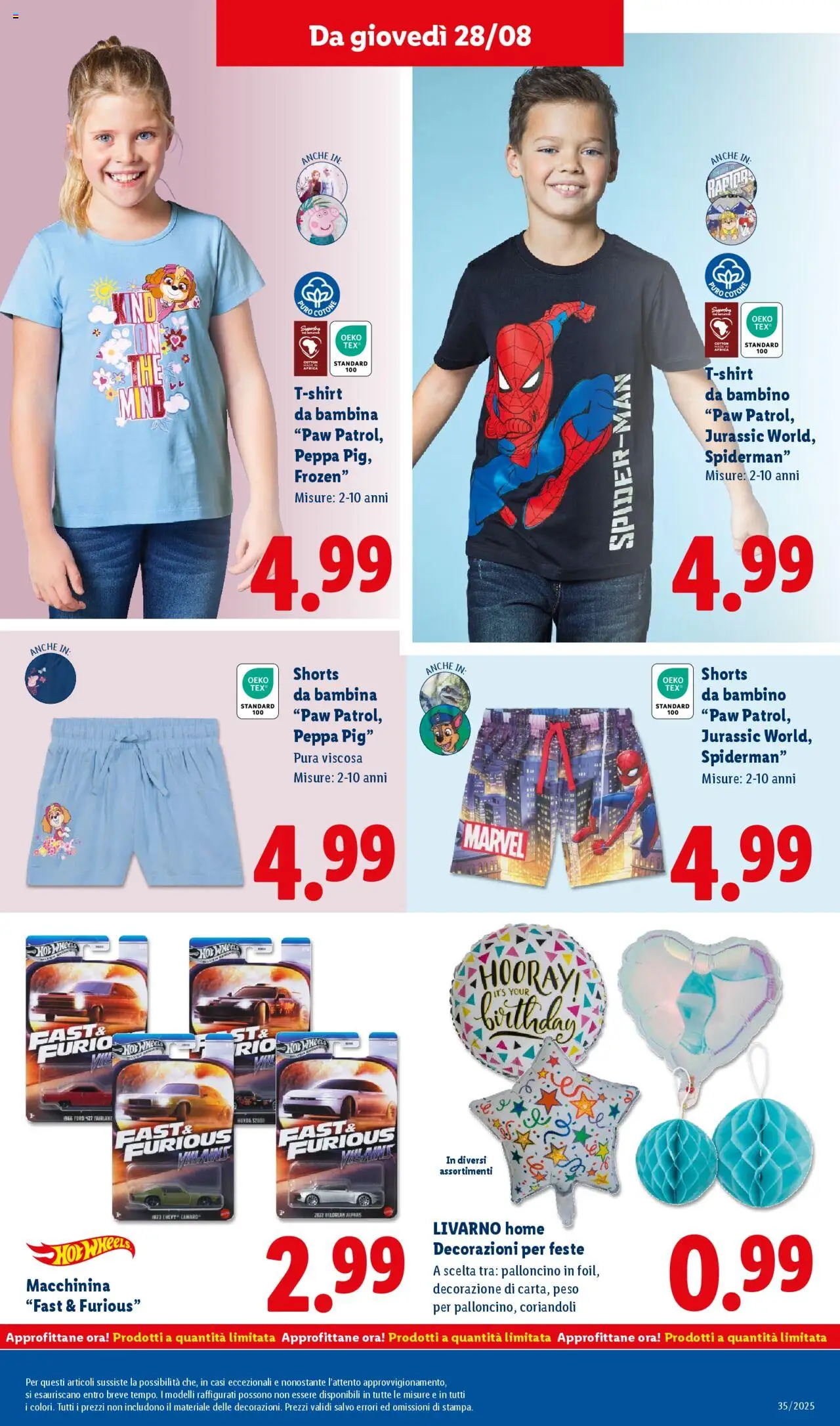 Volantino Lidl del 25.08.2025 | Pagina: 45 | Prodotti: T-shirt, Decorazioni